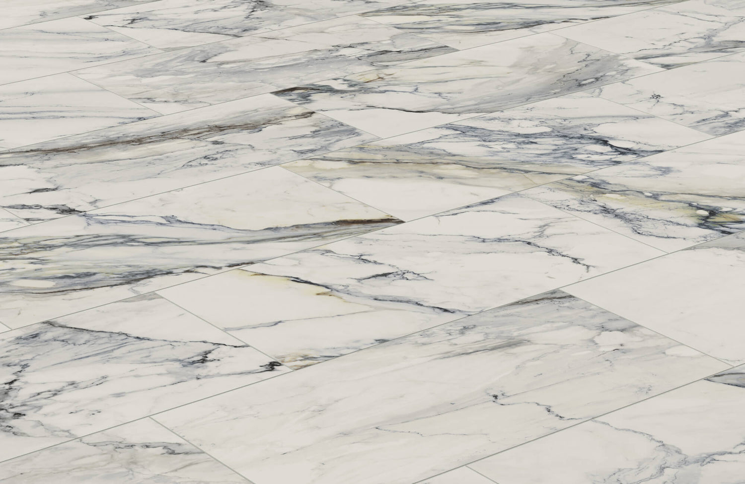 Aniston 24x48 Matte Porcelain Tile in Calacatta Antico