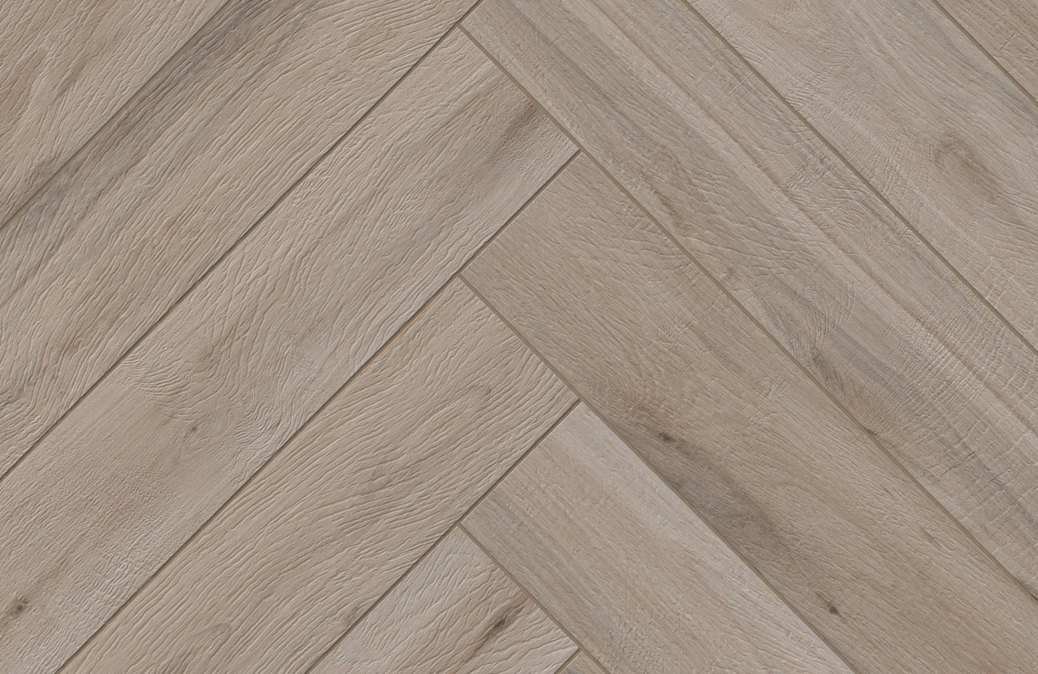 Preston 8x48 Matte Porcelain Tile in Birch showcases a natural wood-grain texture with warm, light hues arranged in a herringbone pattern.