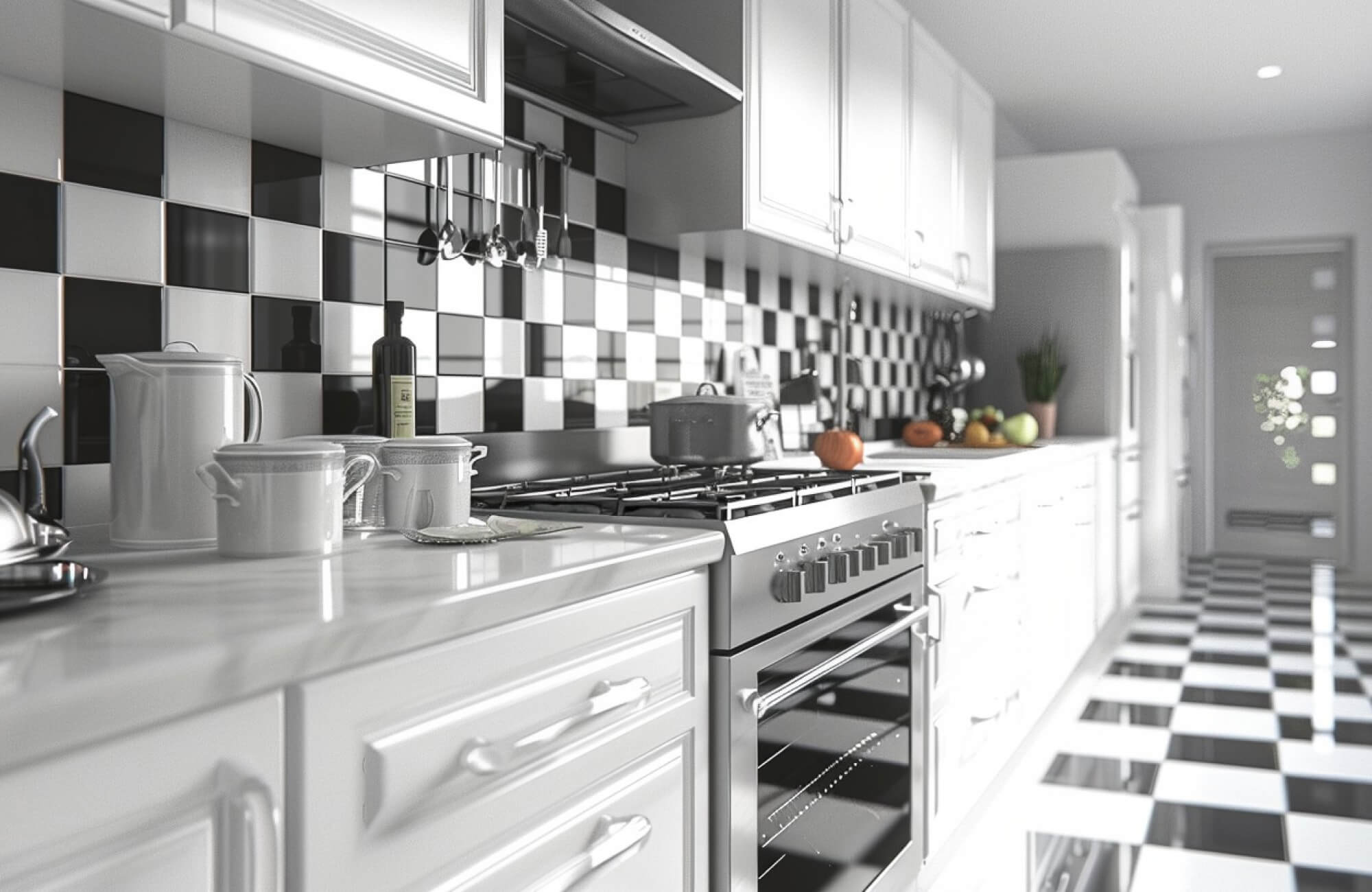 How To Use Checkerboard Tiles In A Minimalist Interior Design