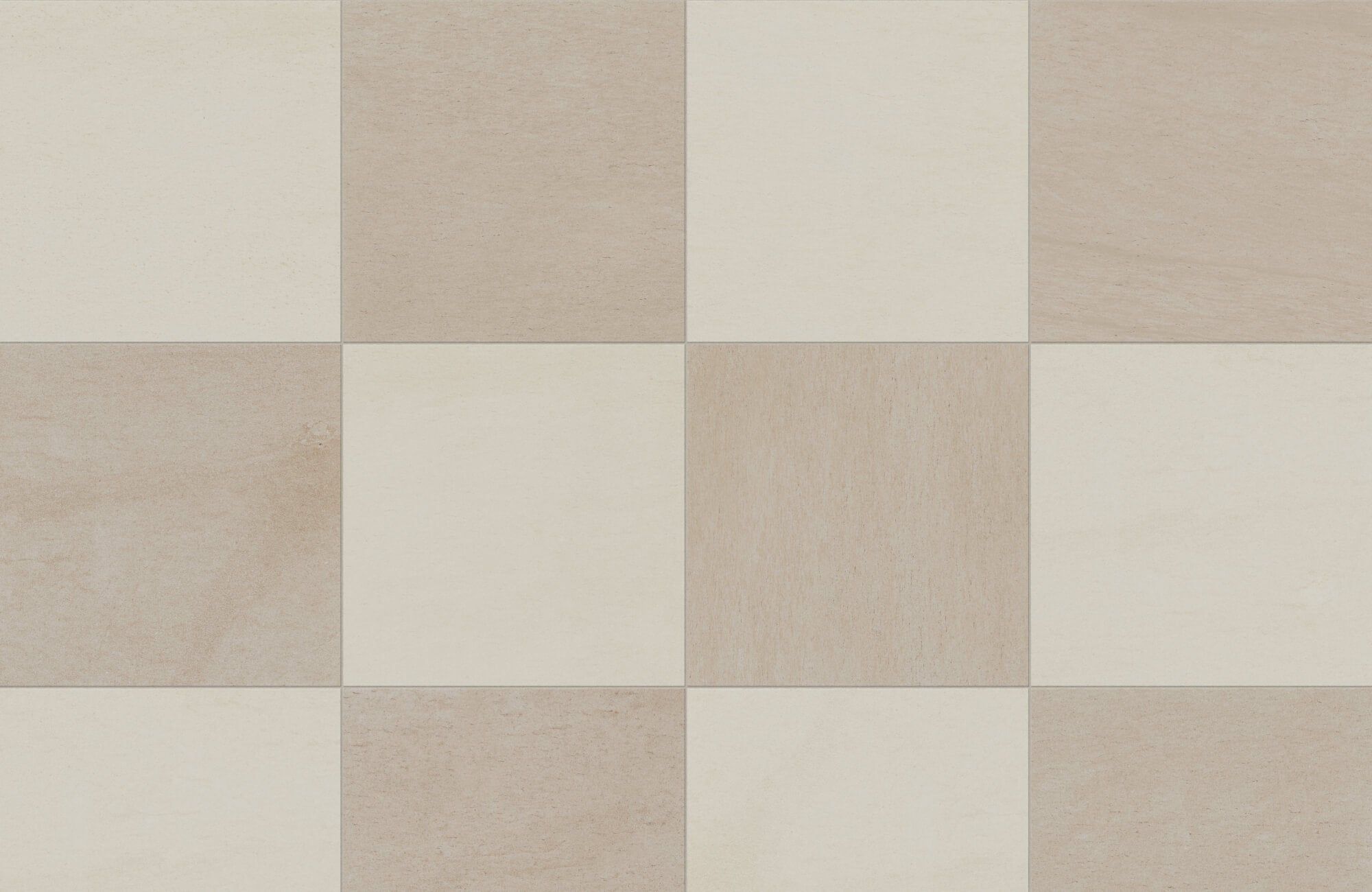 Elegant checkered tile design featuring warm beige and soft ivory tones, offering a timeless and sophisticated look.