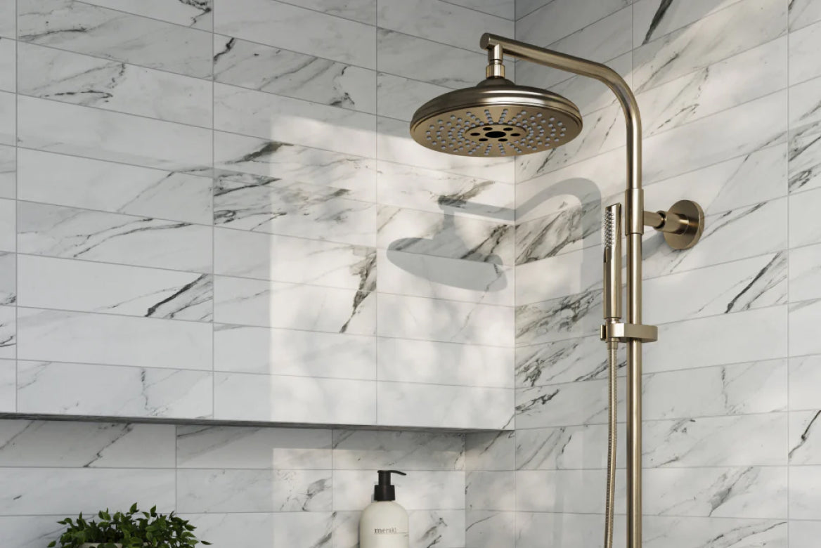 Grey Bathroom Tiles offer a chic, understated sophistication to a contemporary bathroom space.