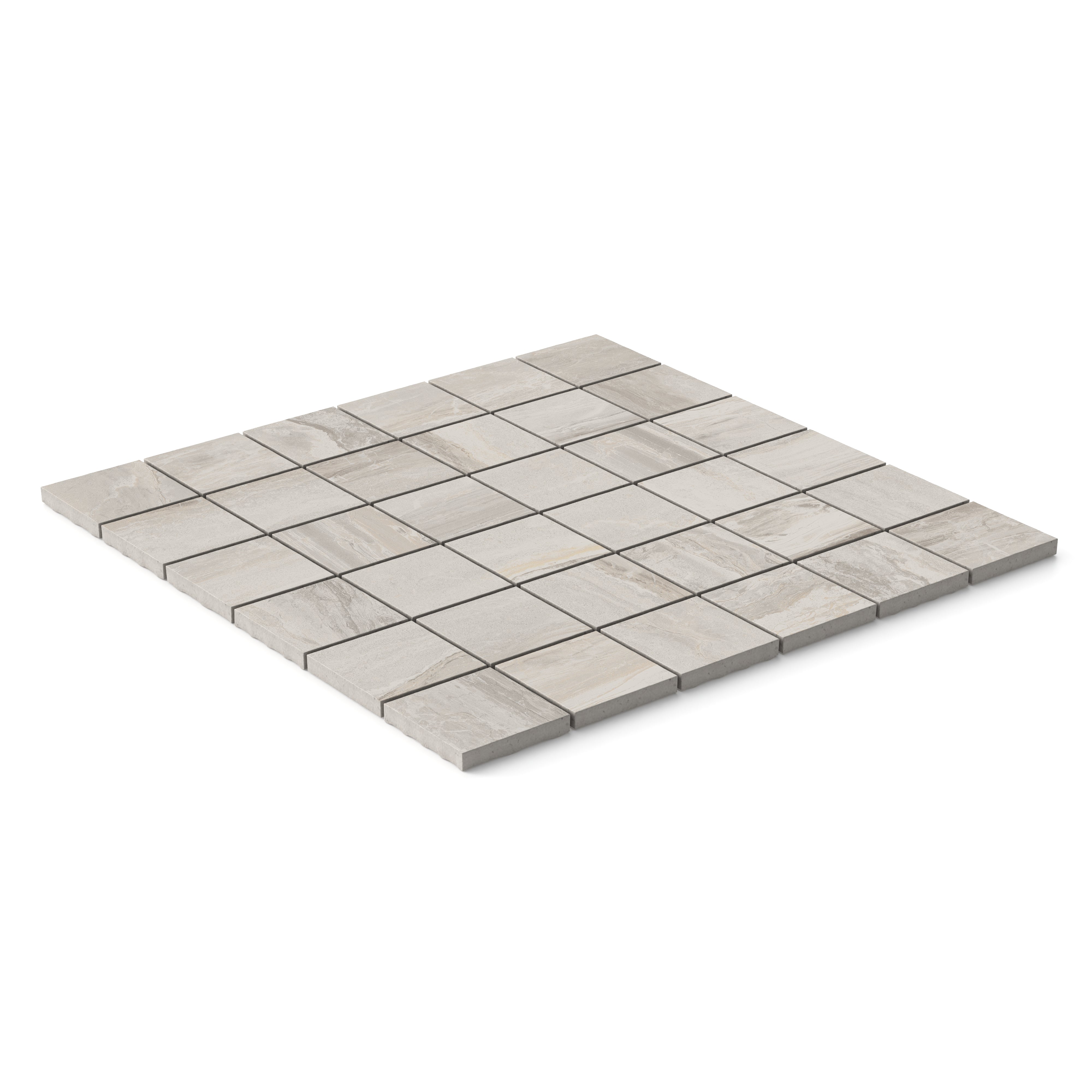 Harley 2x2 Matte Porcelain Mosaic Tile in Greige