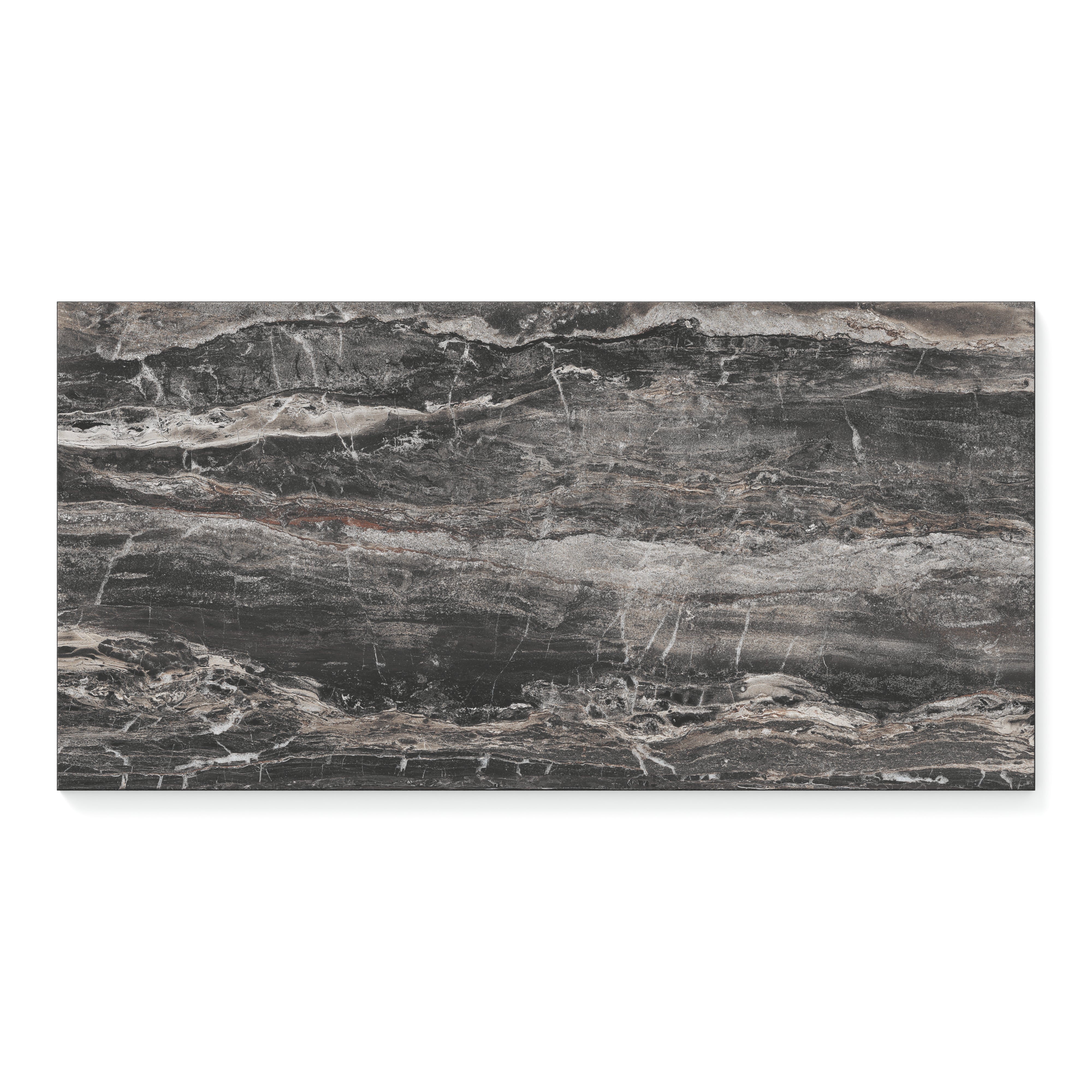 Harley 12x24 Polished Porcelain Tile in Graphite