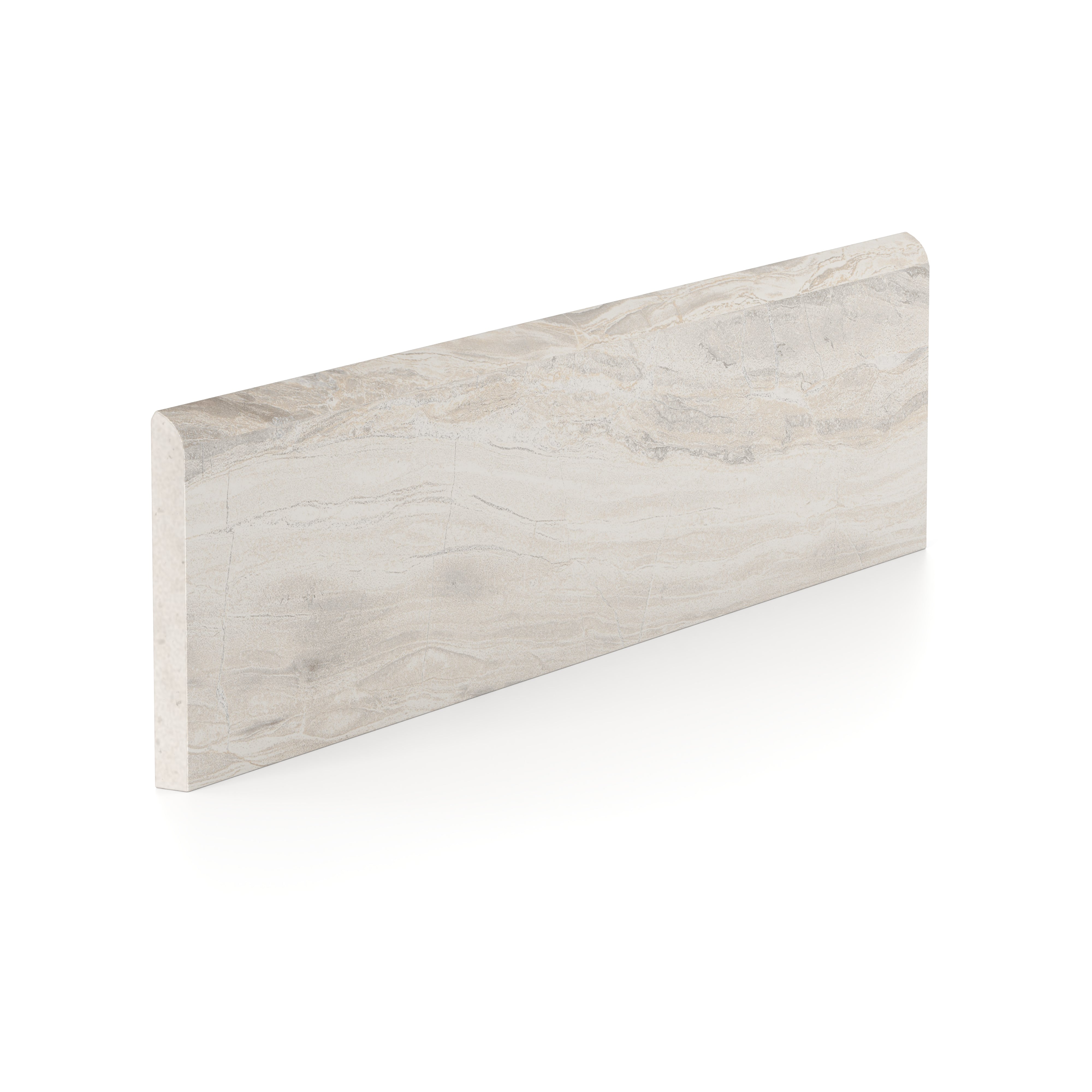 Harley 3x12 Polished Porcelain Bullnose Tile in Greige