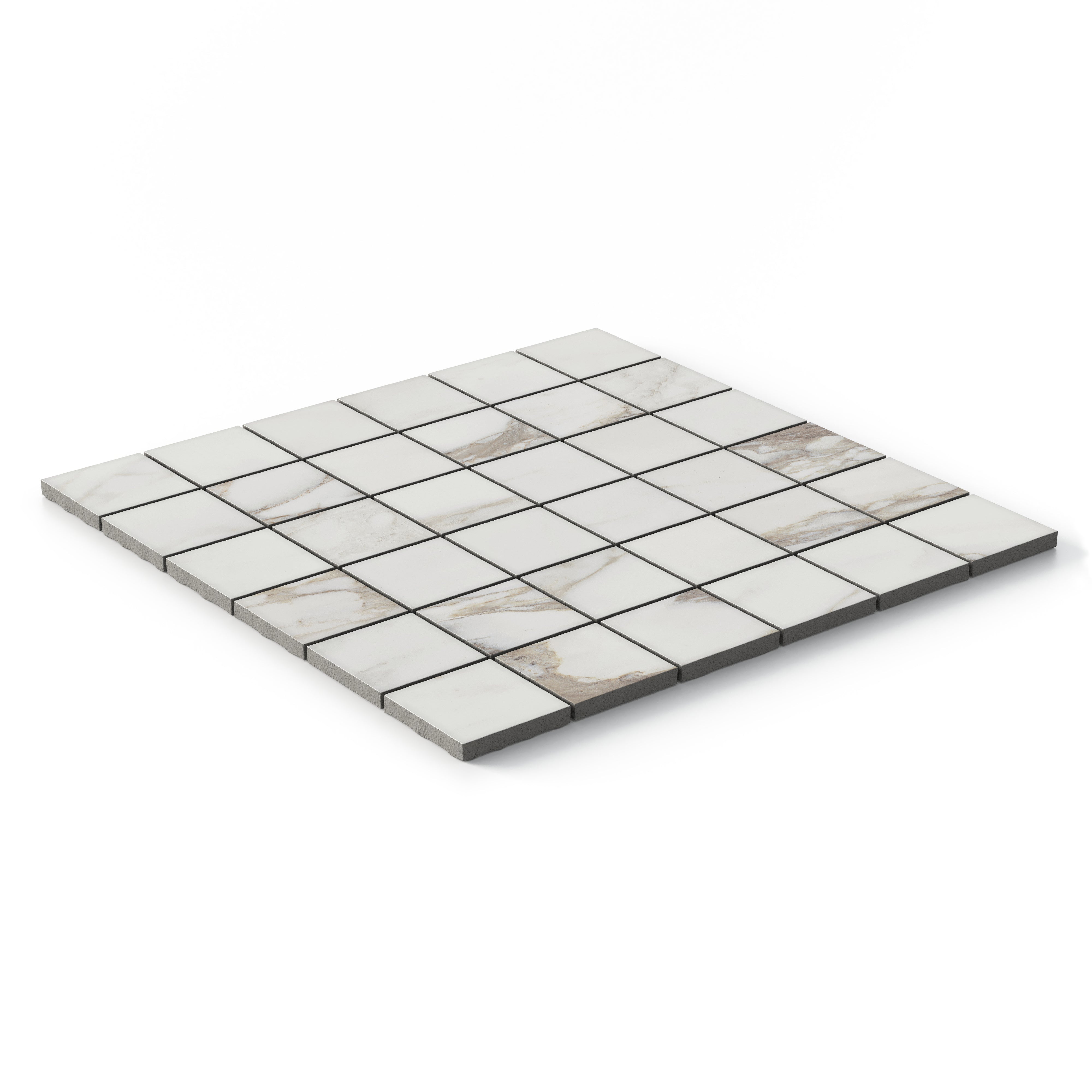 Giada 2x2 Matte Porcelain Mosaic Tile in Renoir