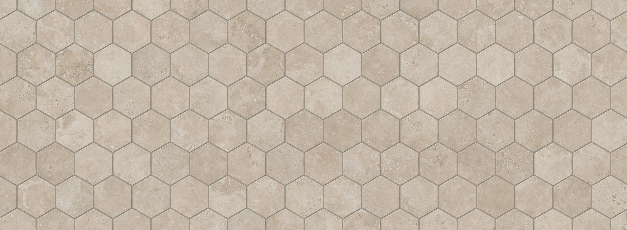 Refined brown hexagonal mosaic tiles create a cohesive surface with subtle tonal variations, ideal for elegant, contemporary flooring