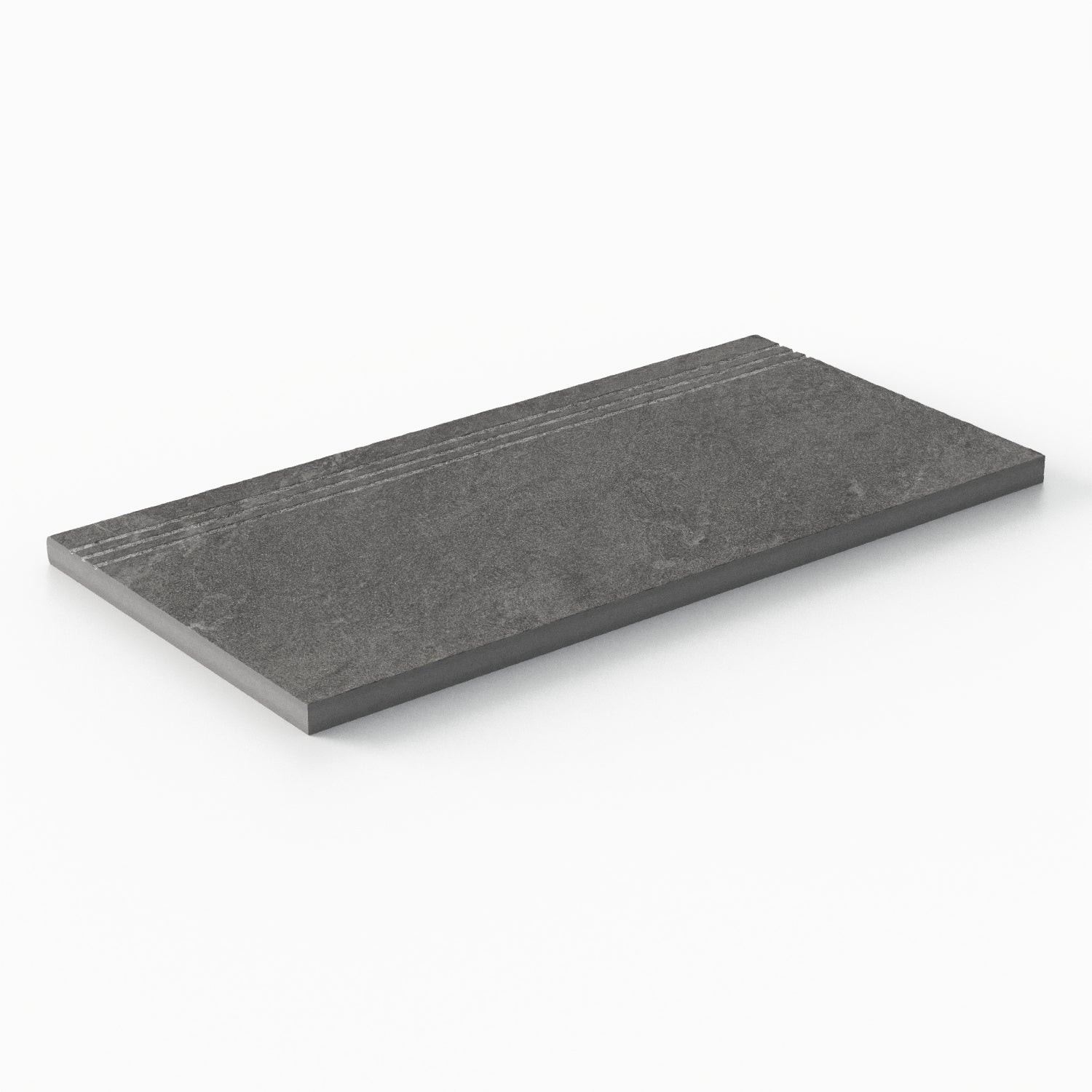 Bowden 12 x 24 Grip Porcelain 2cm Coping / Stair Tread in Charcoal