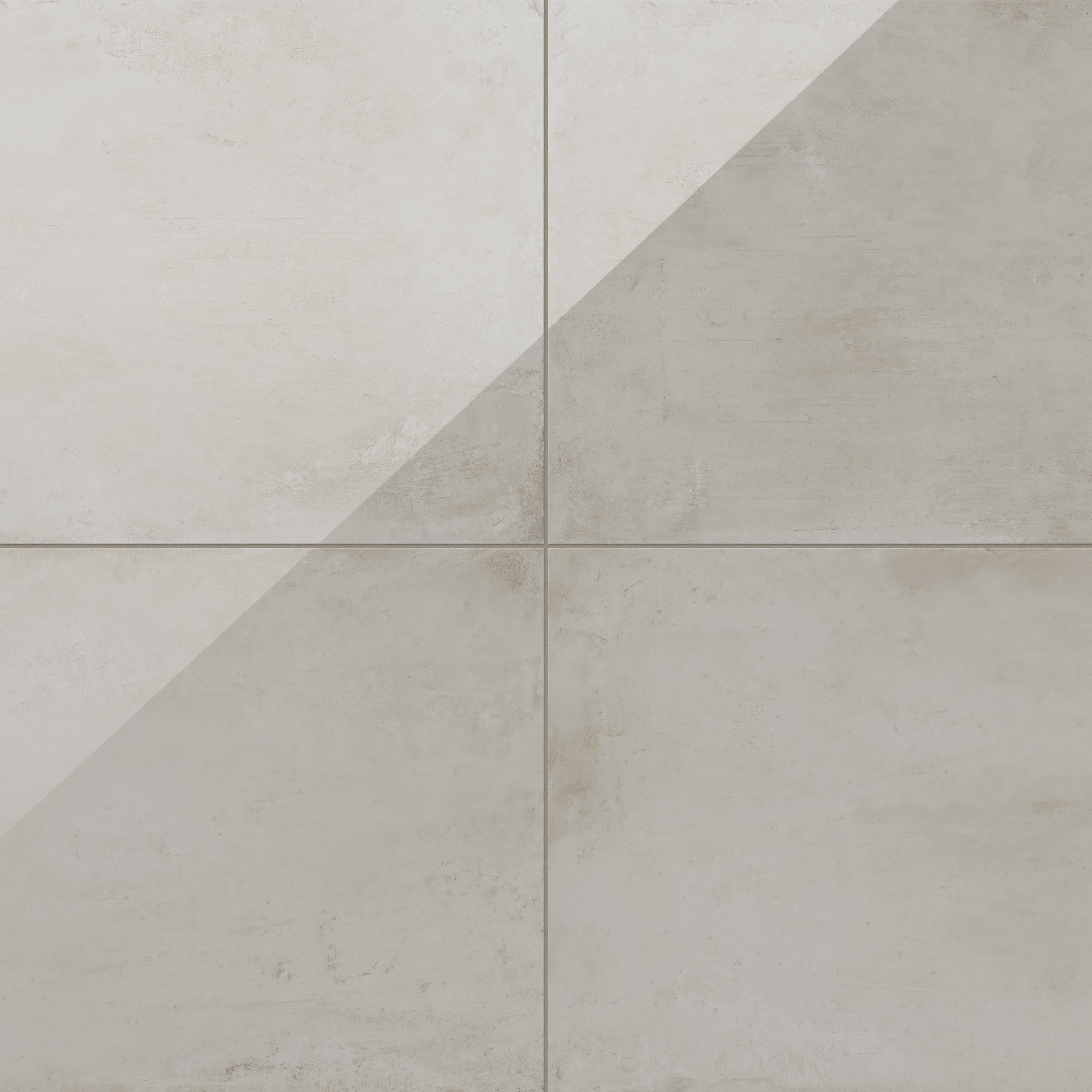 24x24 porcelain tile featuring soft light grayish-beige tones with a polished finish for a timeless, elegant look