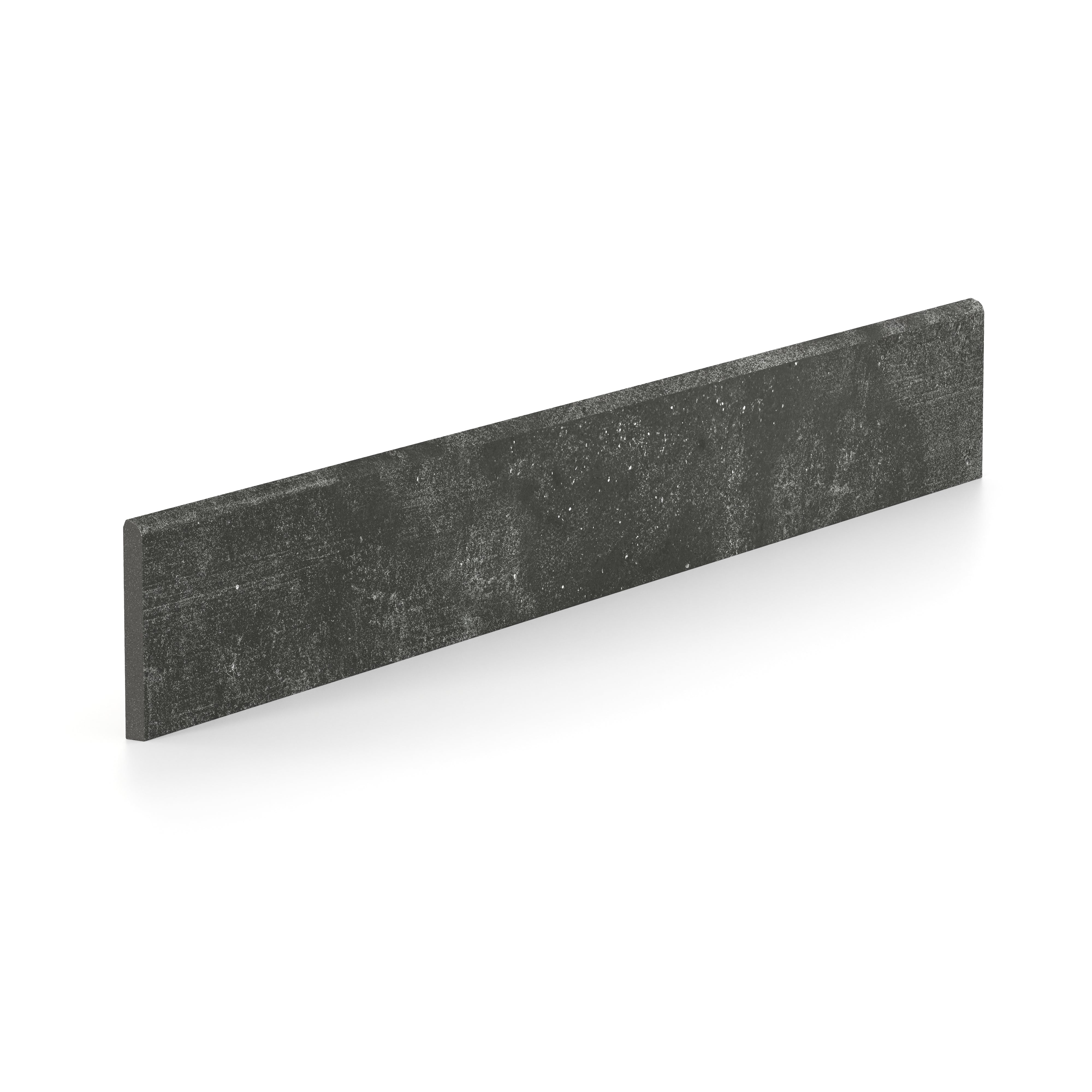 Ramsey 3x24 Matte Porcelain Bullnose Tile in Coal