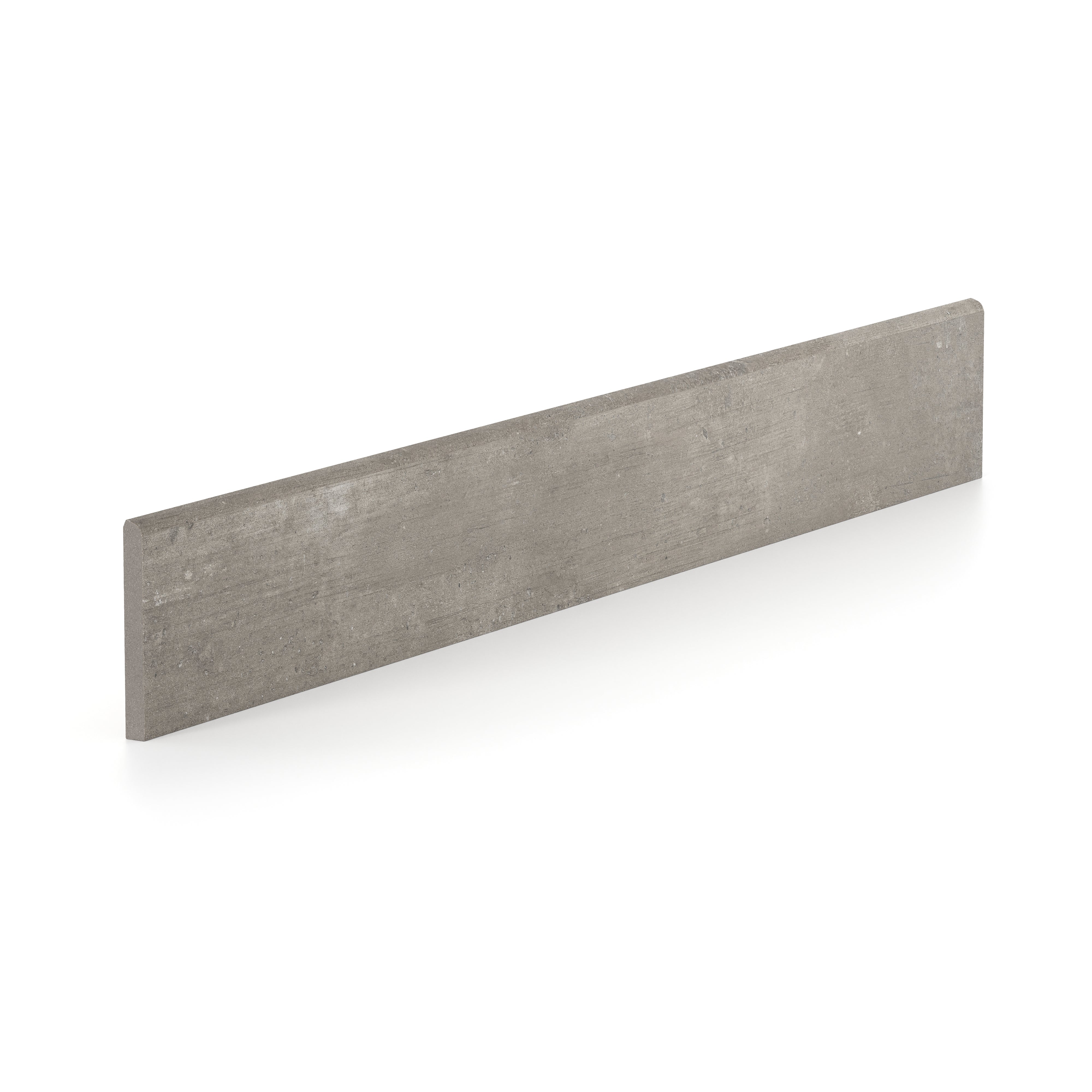 Ramsey 3x24 Polished Porcelain Bullnose Tile in Smoke