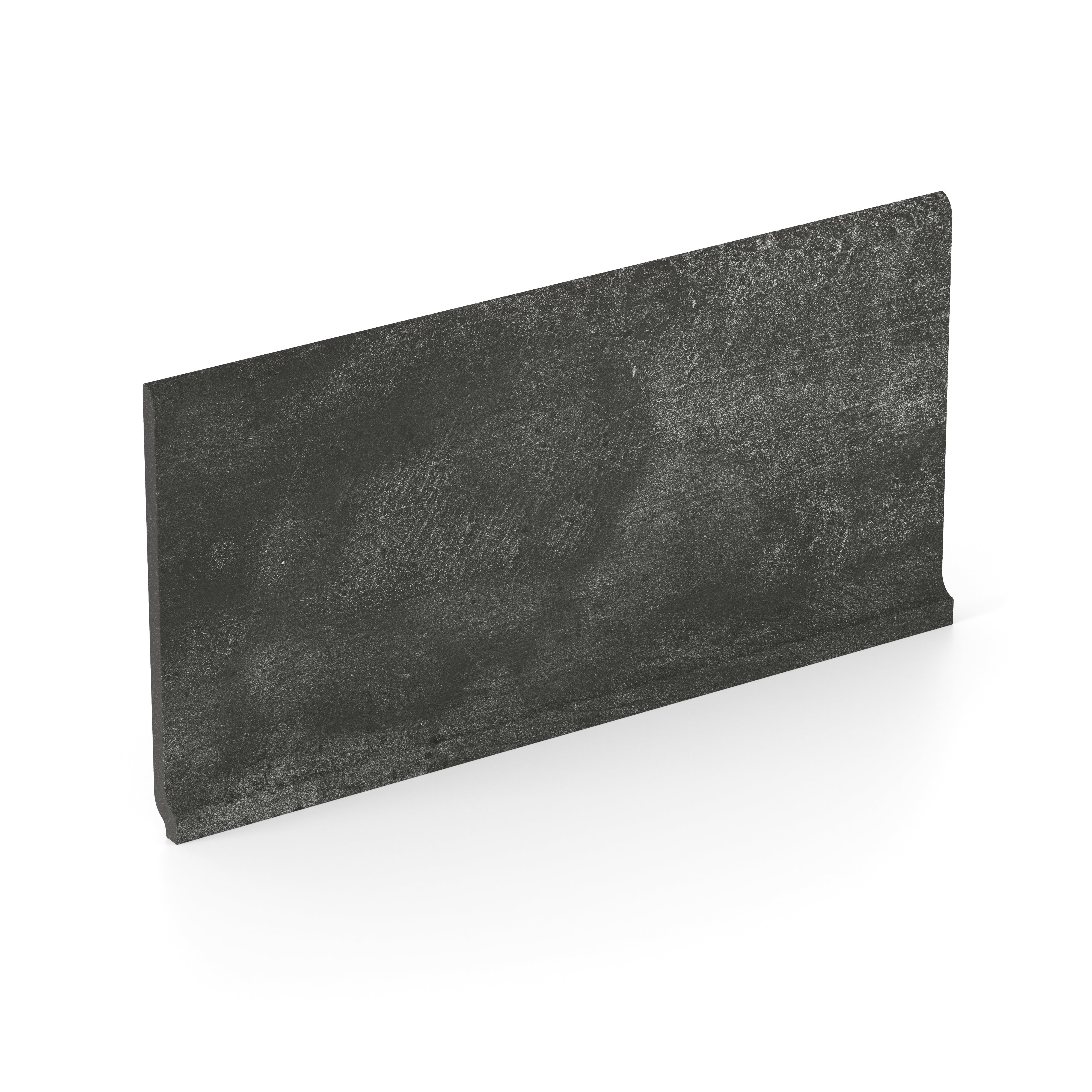 Ramsey 6x12 Matte Porcelain Cove Base Tile in Coal