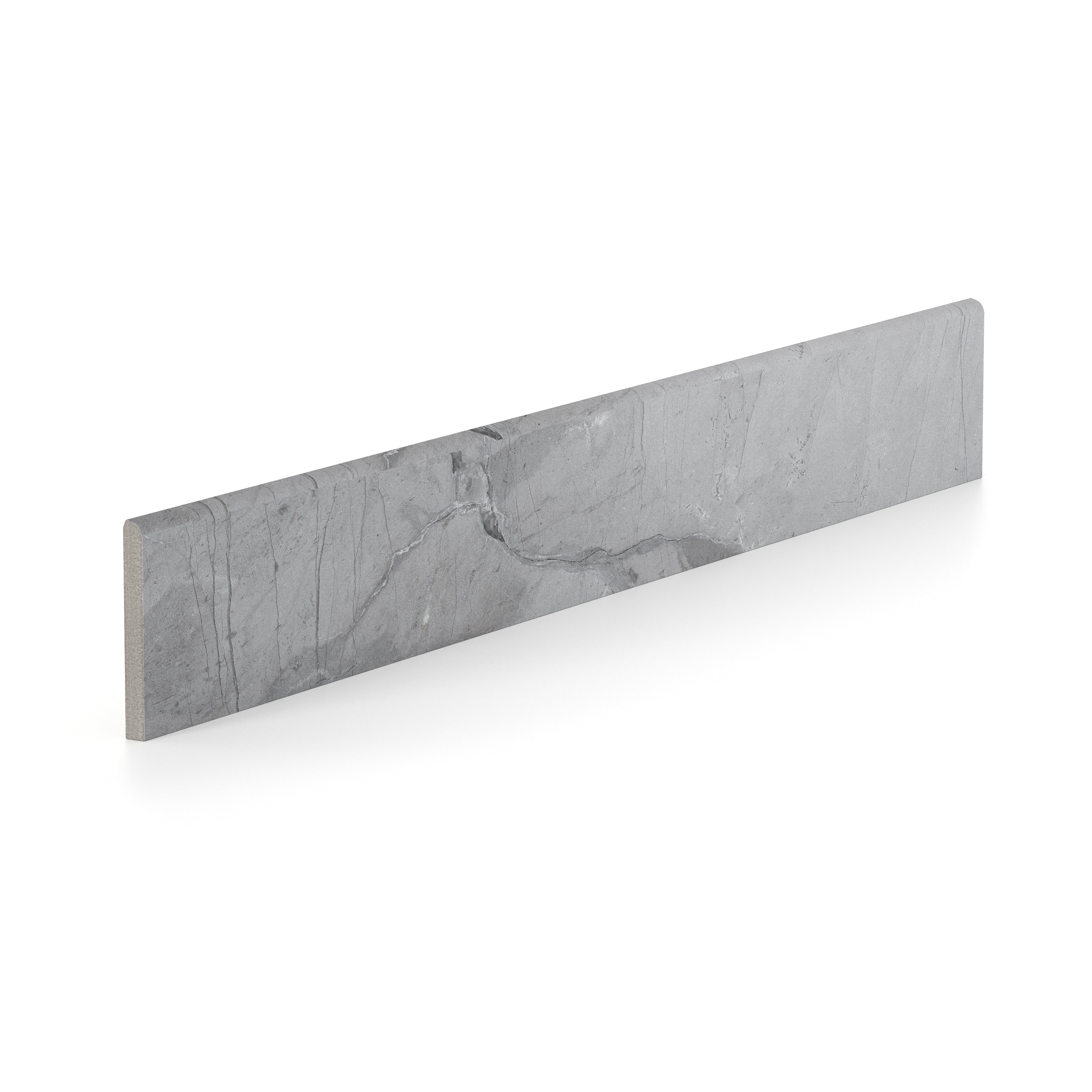 Declan 3x24 Matte Porcelain Bullnose Tile in Iron