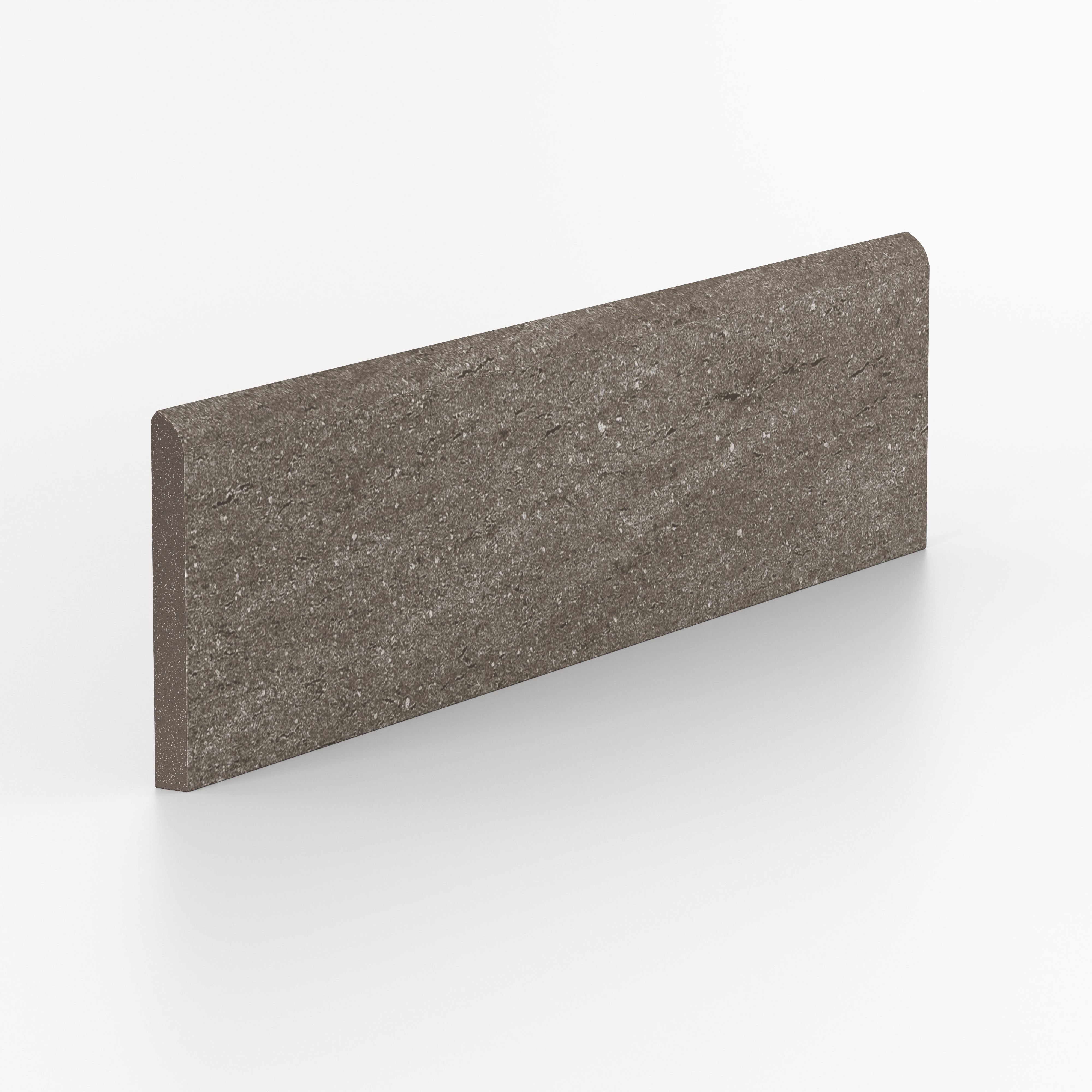 Brody 3x12 Matte Porcelain Bullnose Tile in Cliff