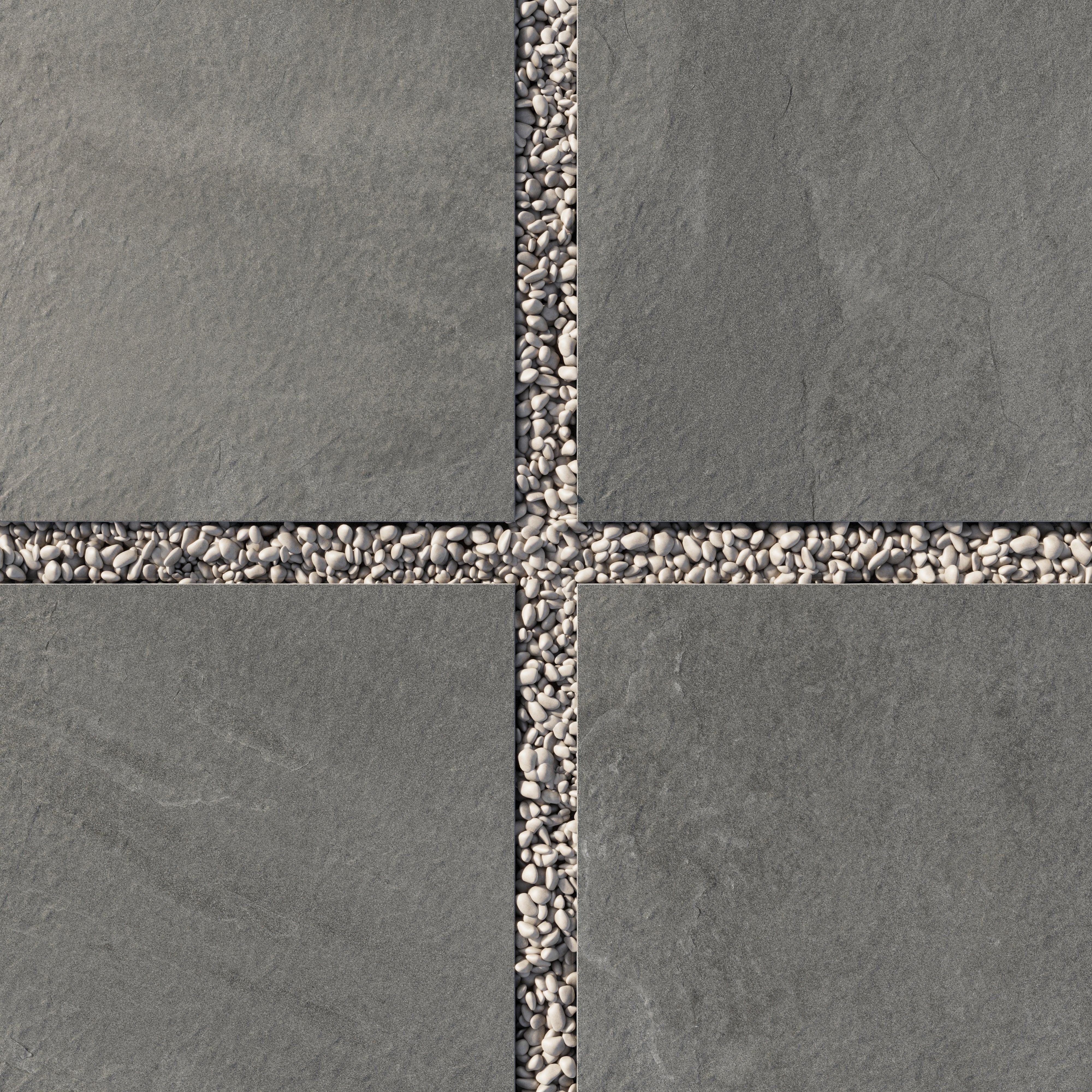 Bowden 24x24 Grip Porcelain 2cm Paver Tile in Charcoal