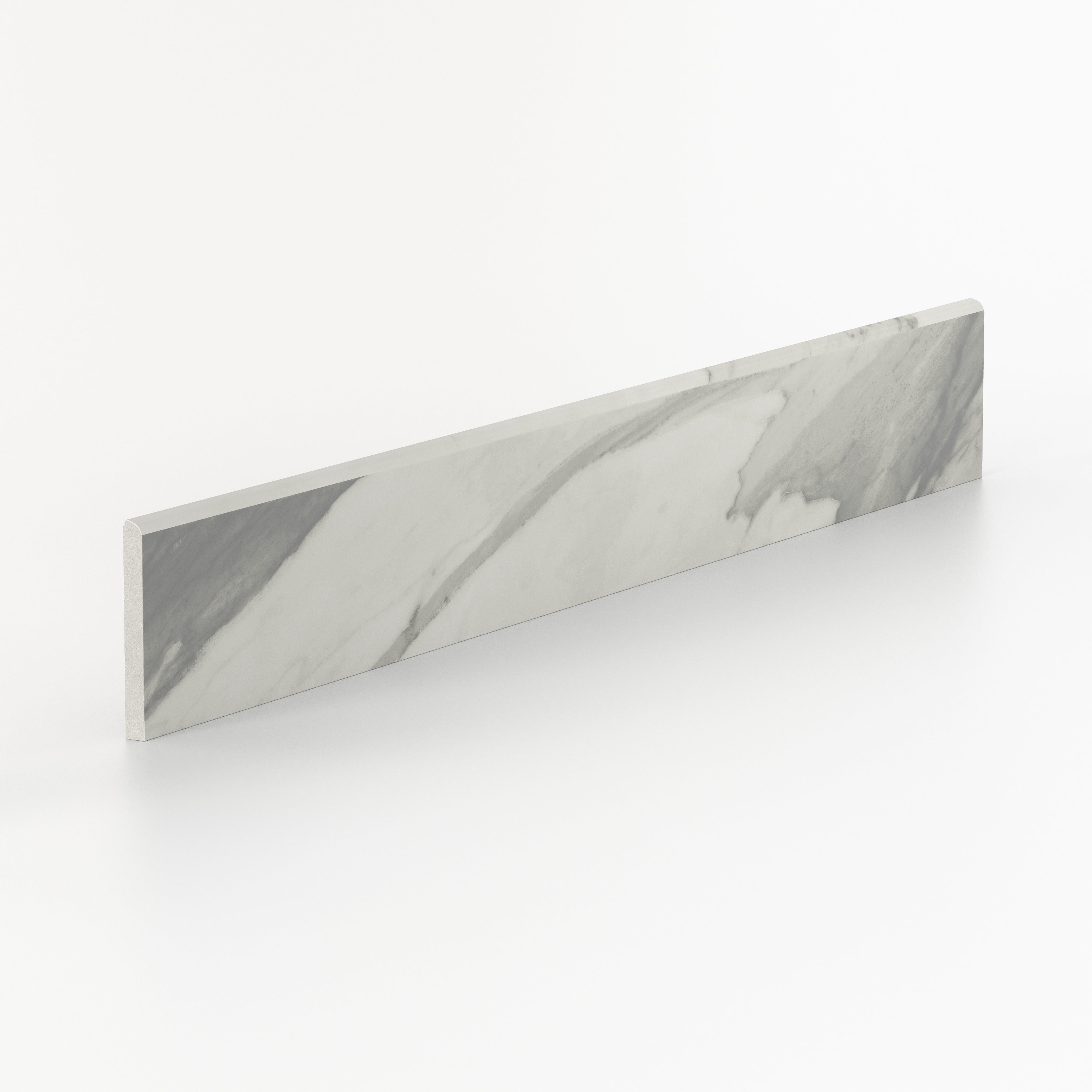 Chantel 3x24 Polished Porcelain Bullnose Tile in Apuano