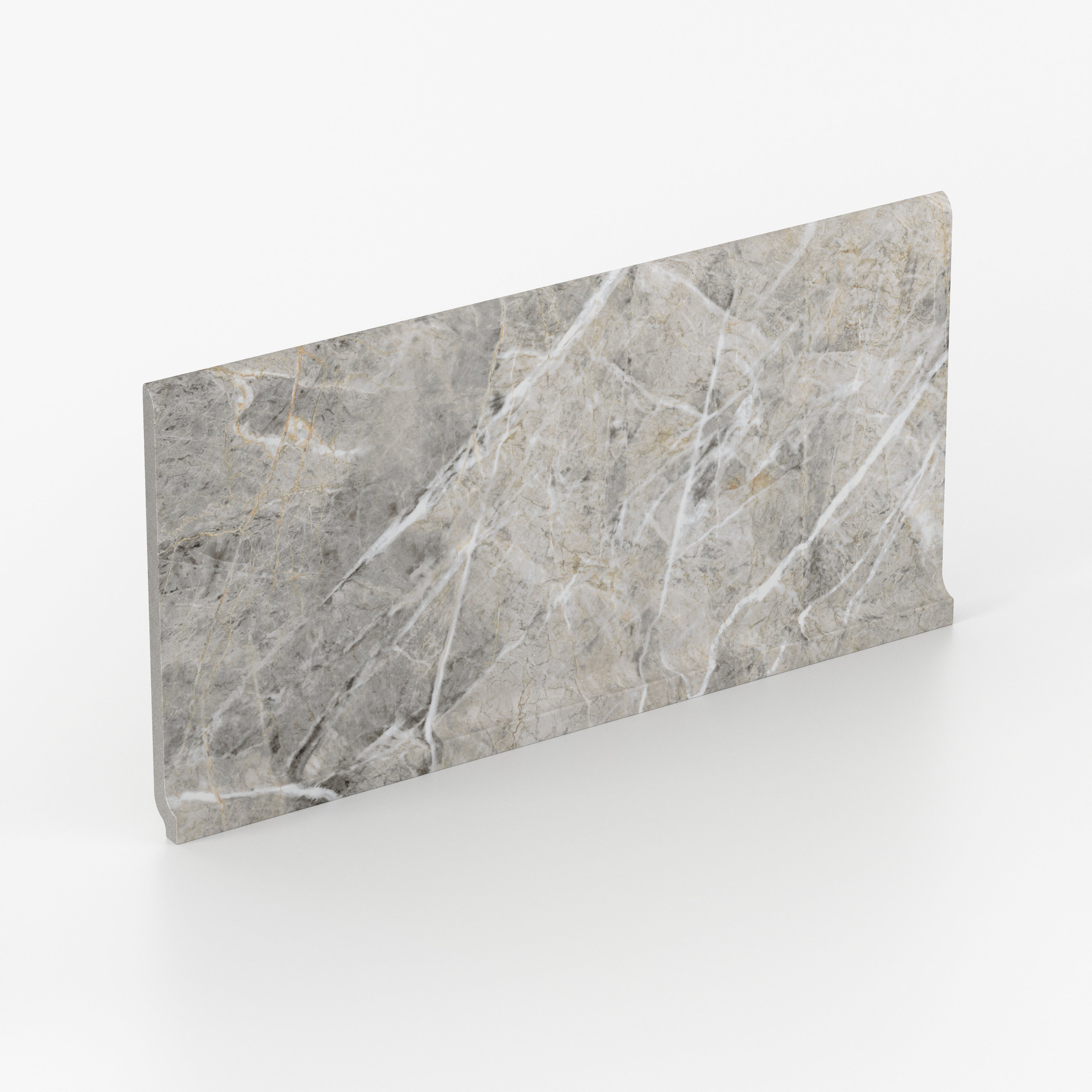 Chantel 6x12 Matte Porcelain Cove Base Tile in Imperial