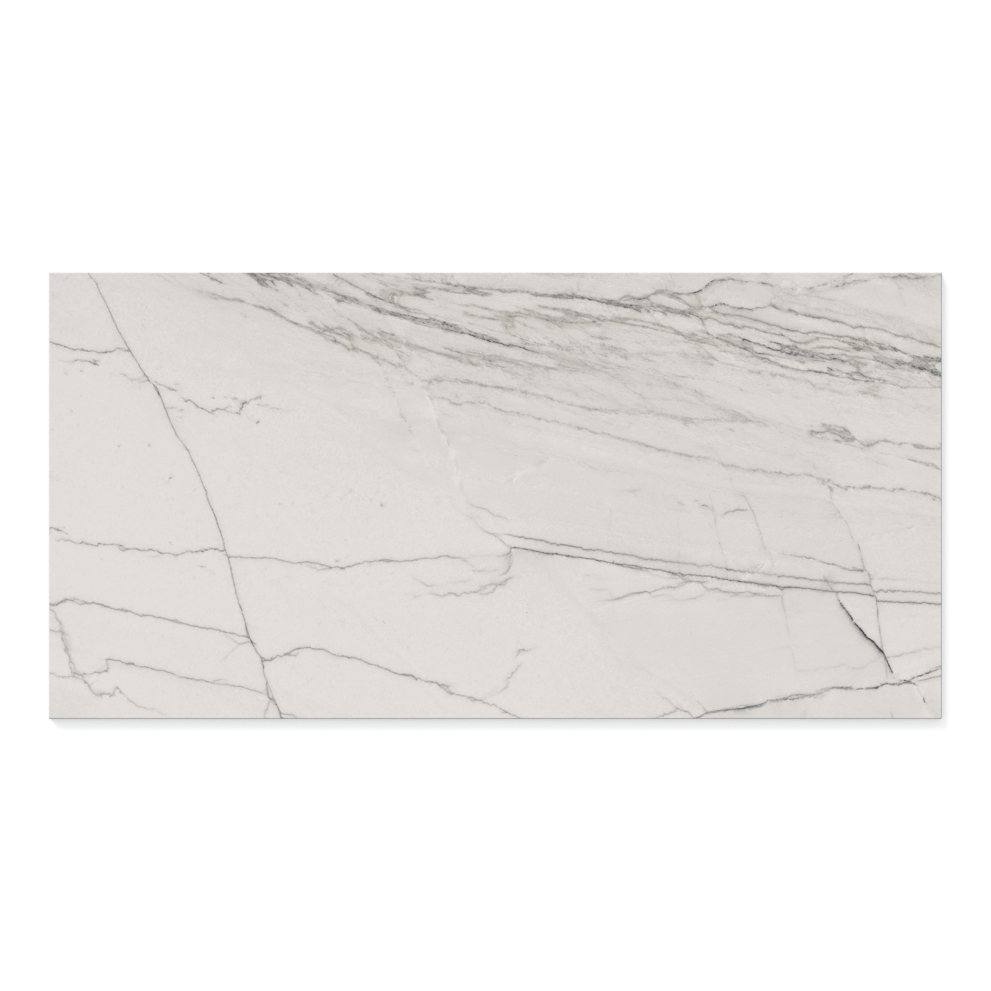 Aniston 24x48 Polished Porcelain Tile in Calacatta Quarzite