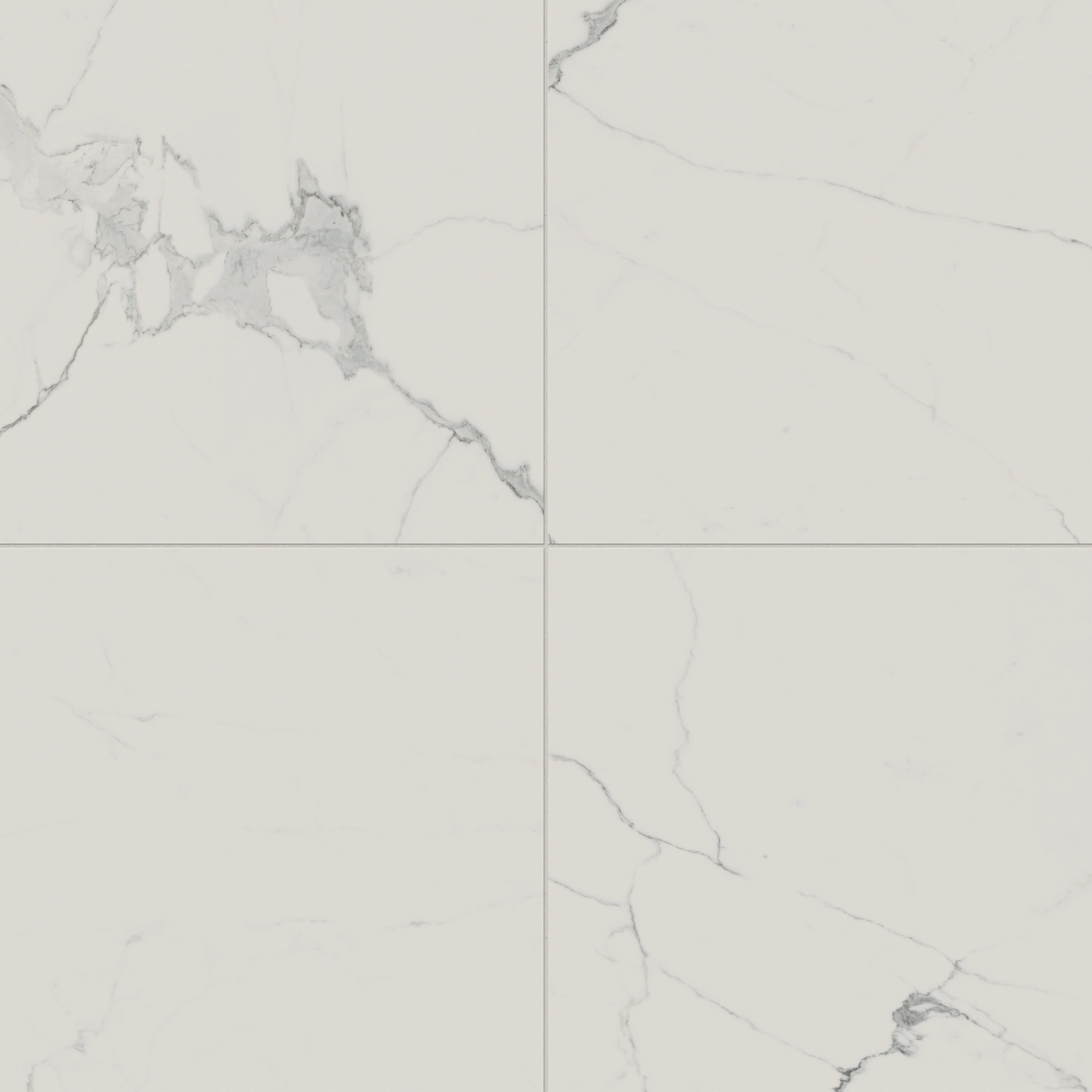 Leona 24x24 Matte Porcelain Tile in Calacatta