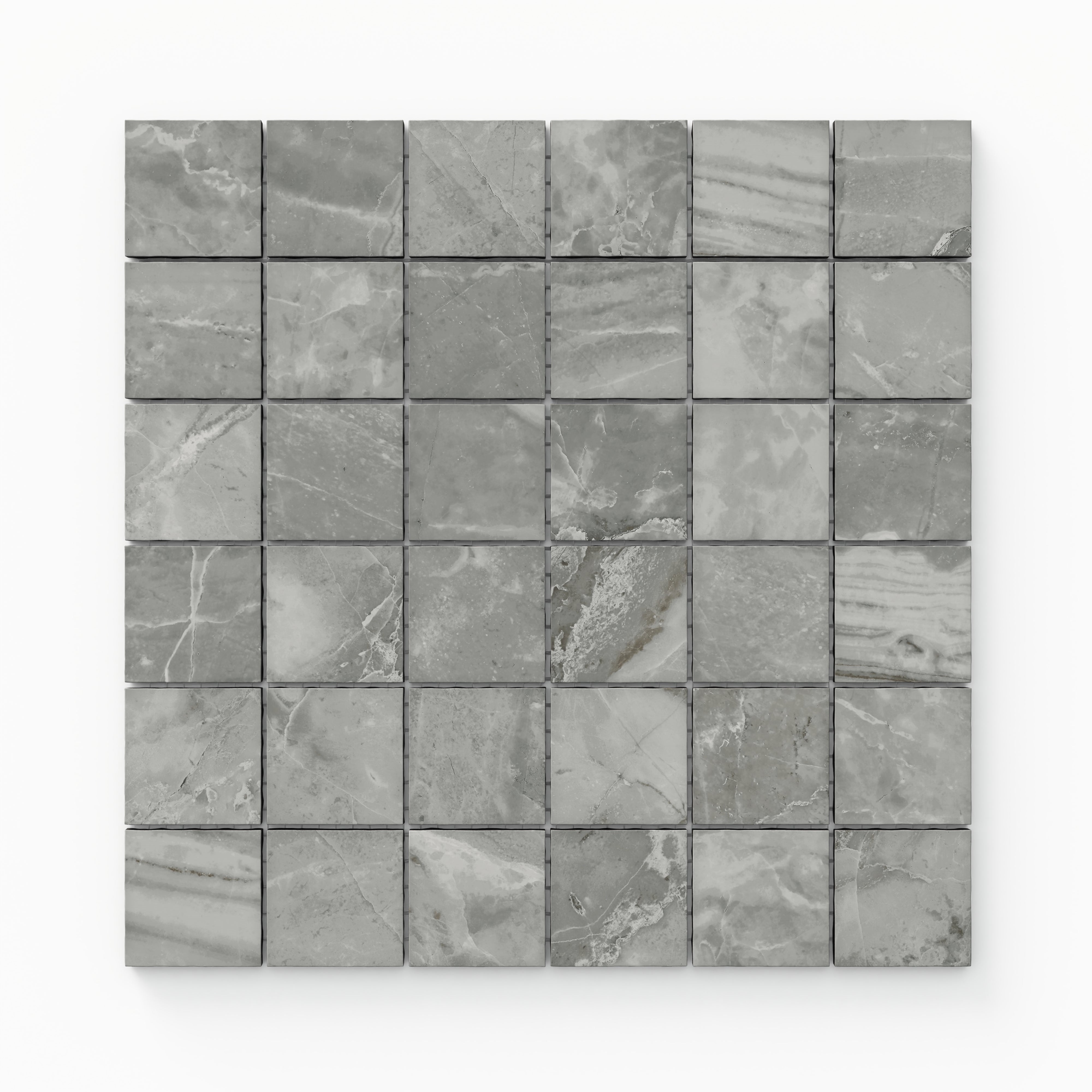 Blair 2x2 Matte Porcelain Mosaic Tile in Oniciata Grey