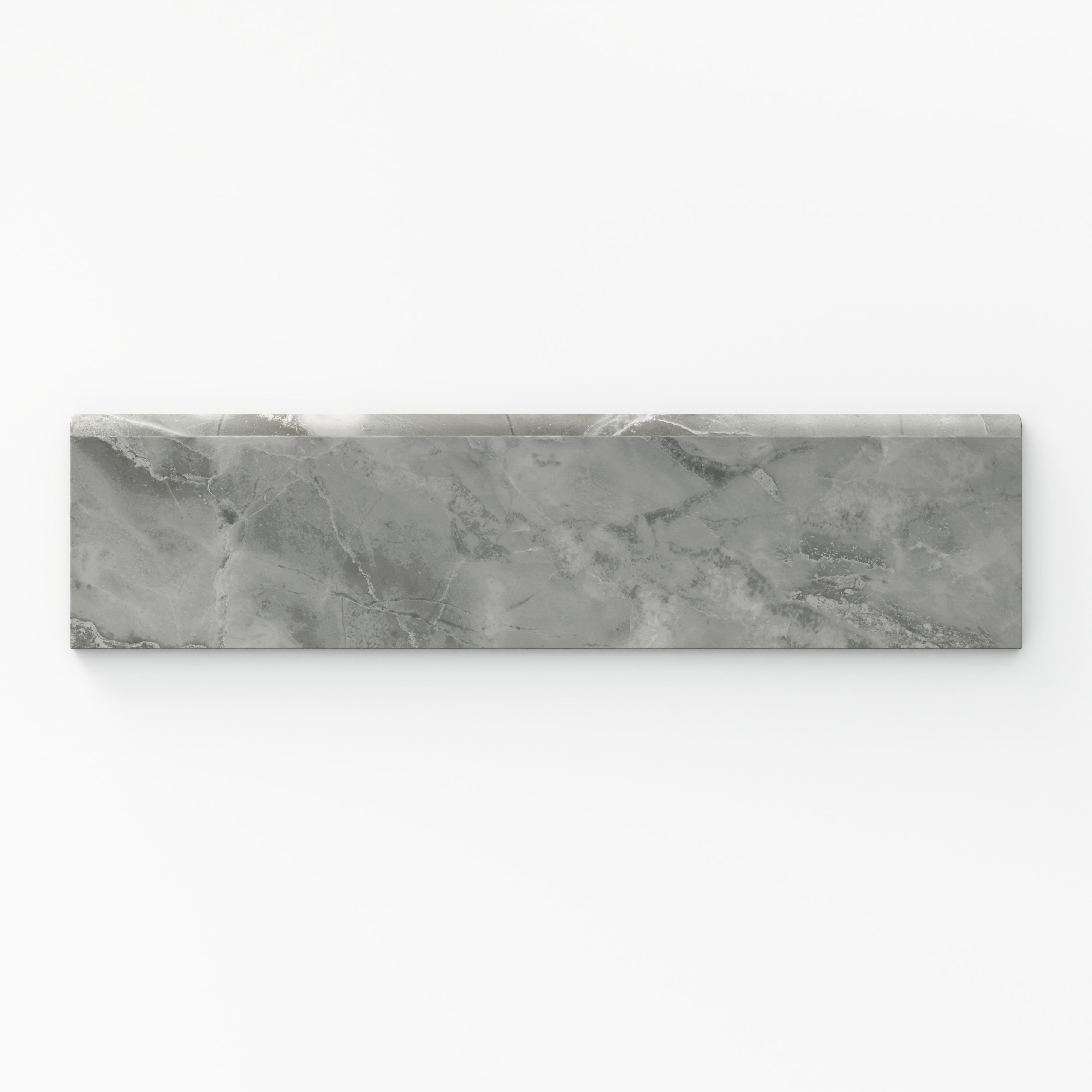 Blair 3x12 Matte Porcelain Bullnose Tile in Oniciata Grey