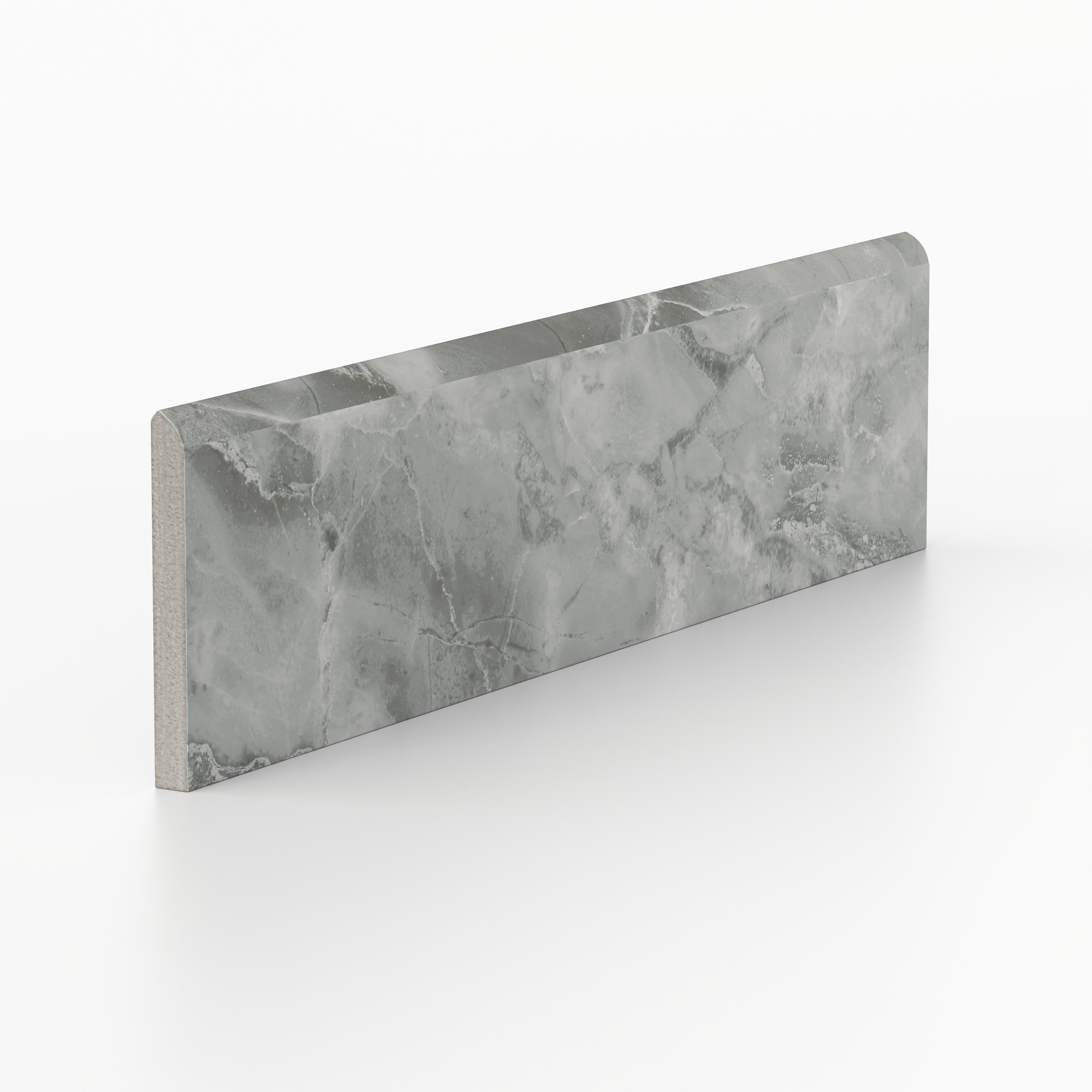 Blair 3x12 Matte Porcelain Bullnose Tile in Oniciata Grey