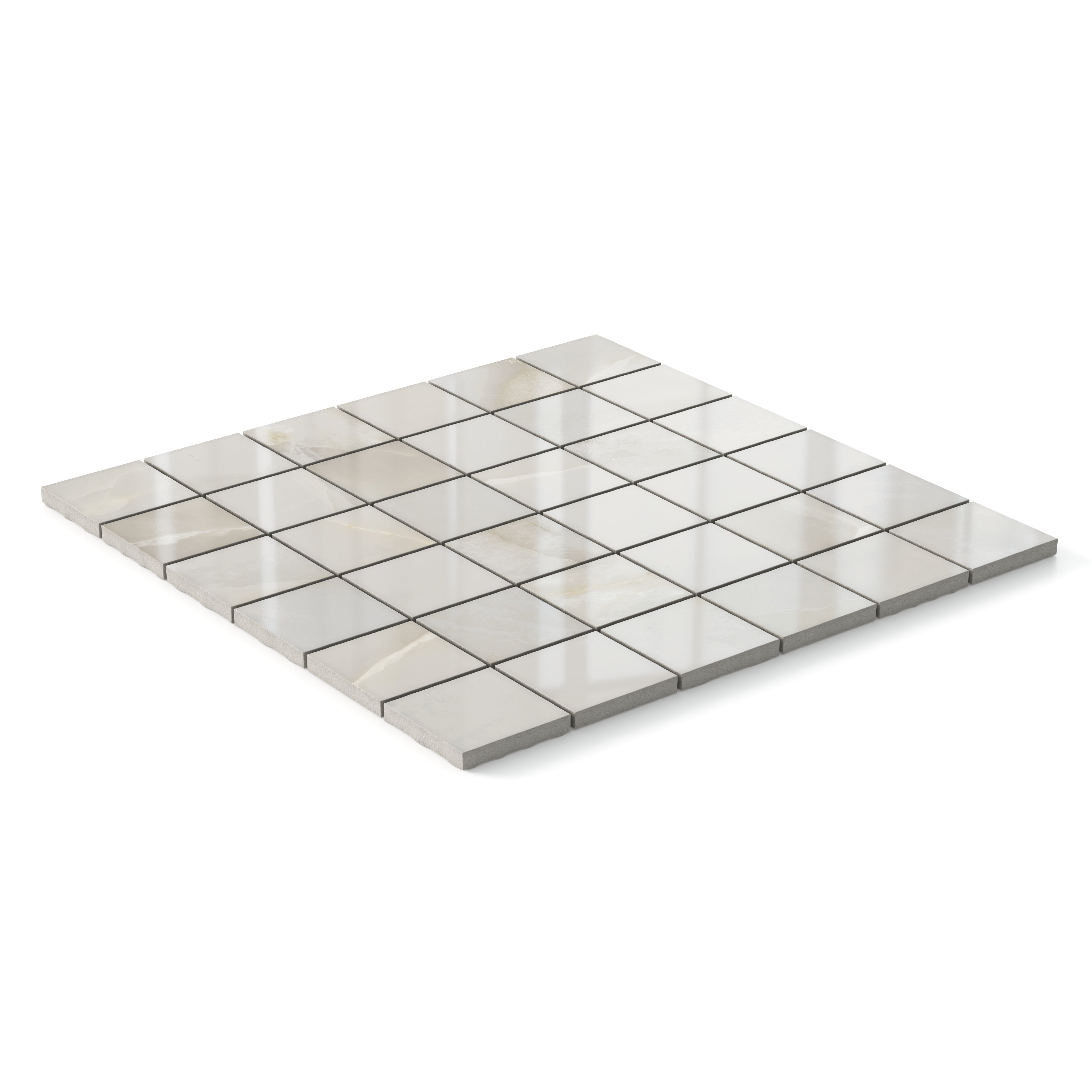 Astrid 2x2 Polished Porcelain Mosaic Tile in Oyster