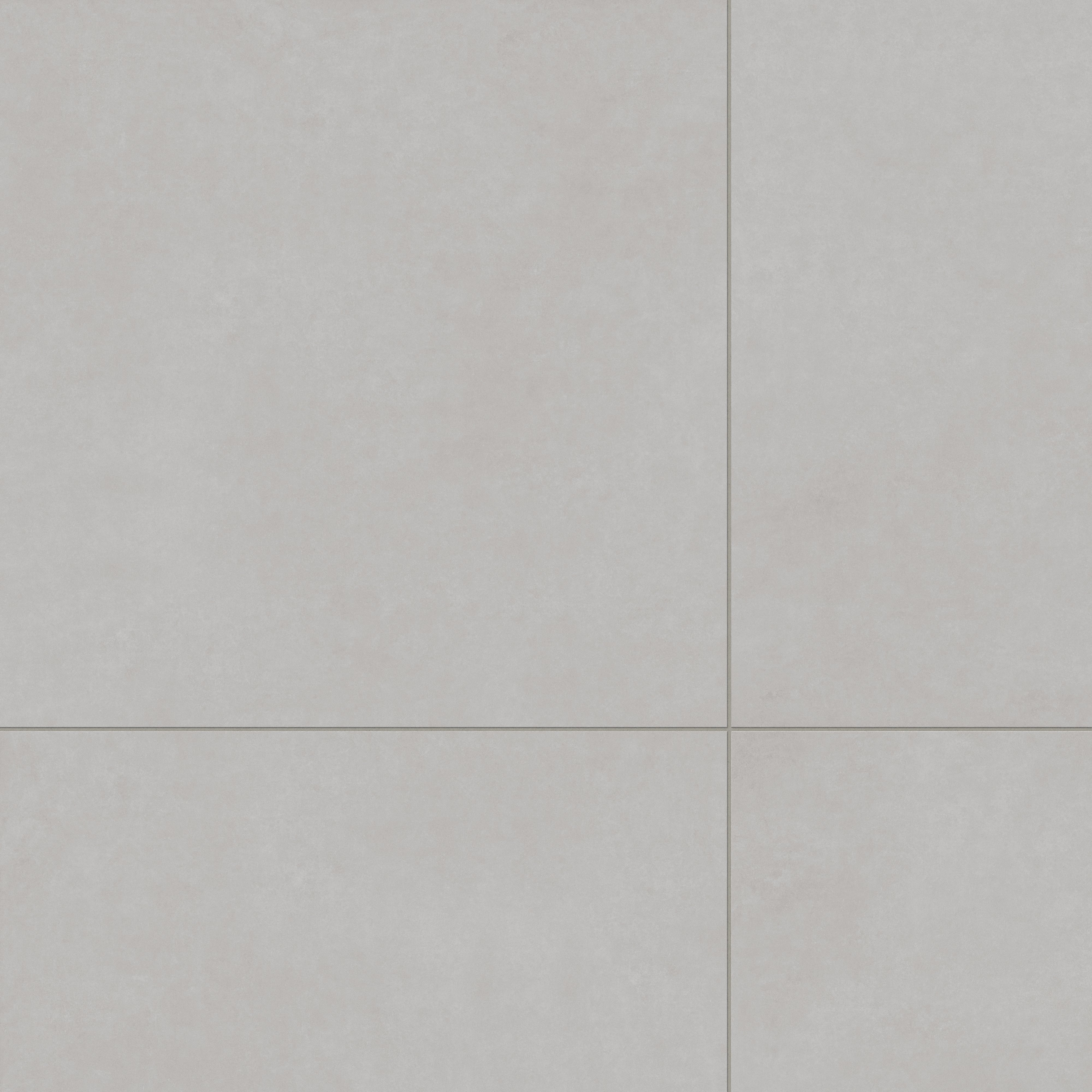 Wyatt 32x32 matte porcelain tile in Fog showcases a light, neutral tone with a soft textured finish, ideal for creating airy and sophisticated spaces.