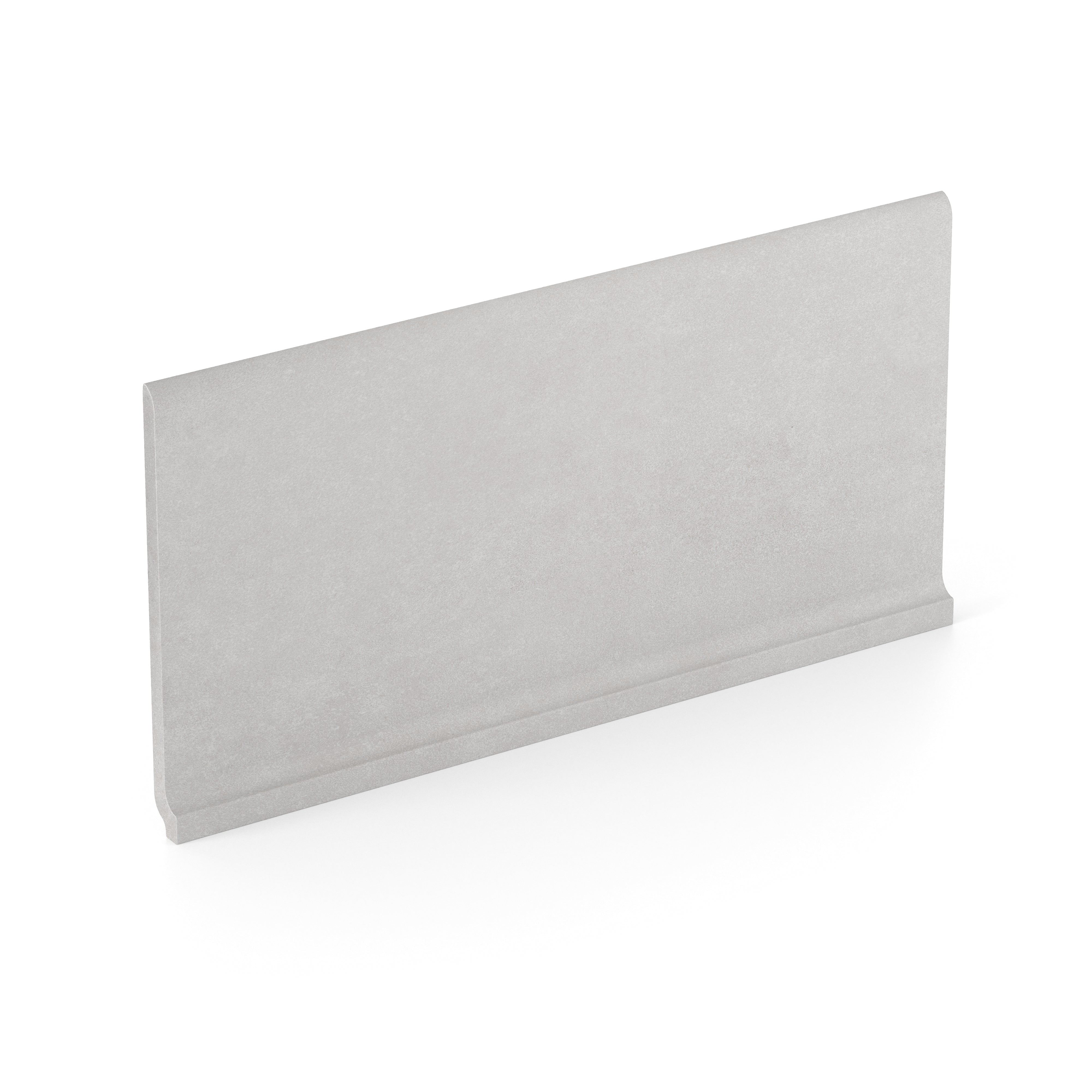 Wyatt 6x12 Matte Porcelain Cove Base Tile in Fog