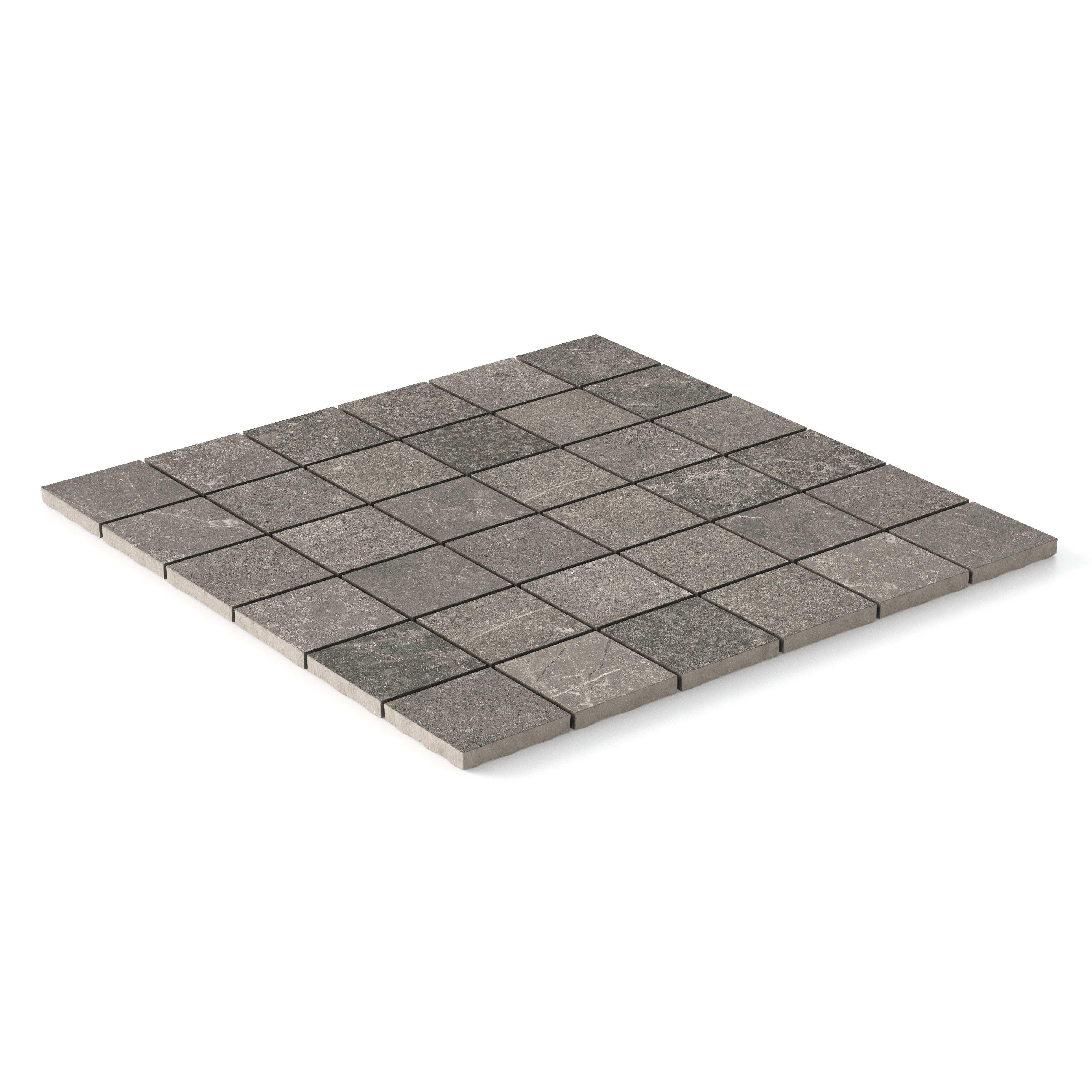 Wesley 2x2 Matte Porcelain Mosaic Tile in Smoke