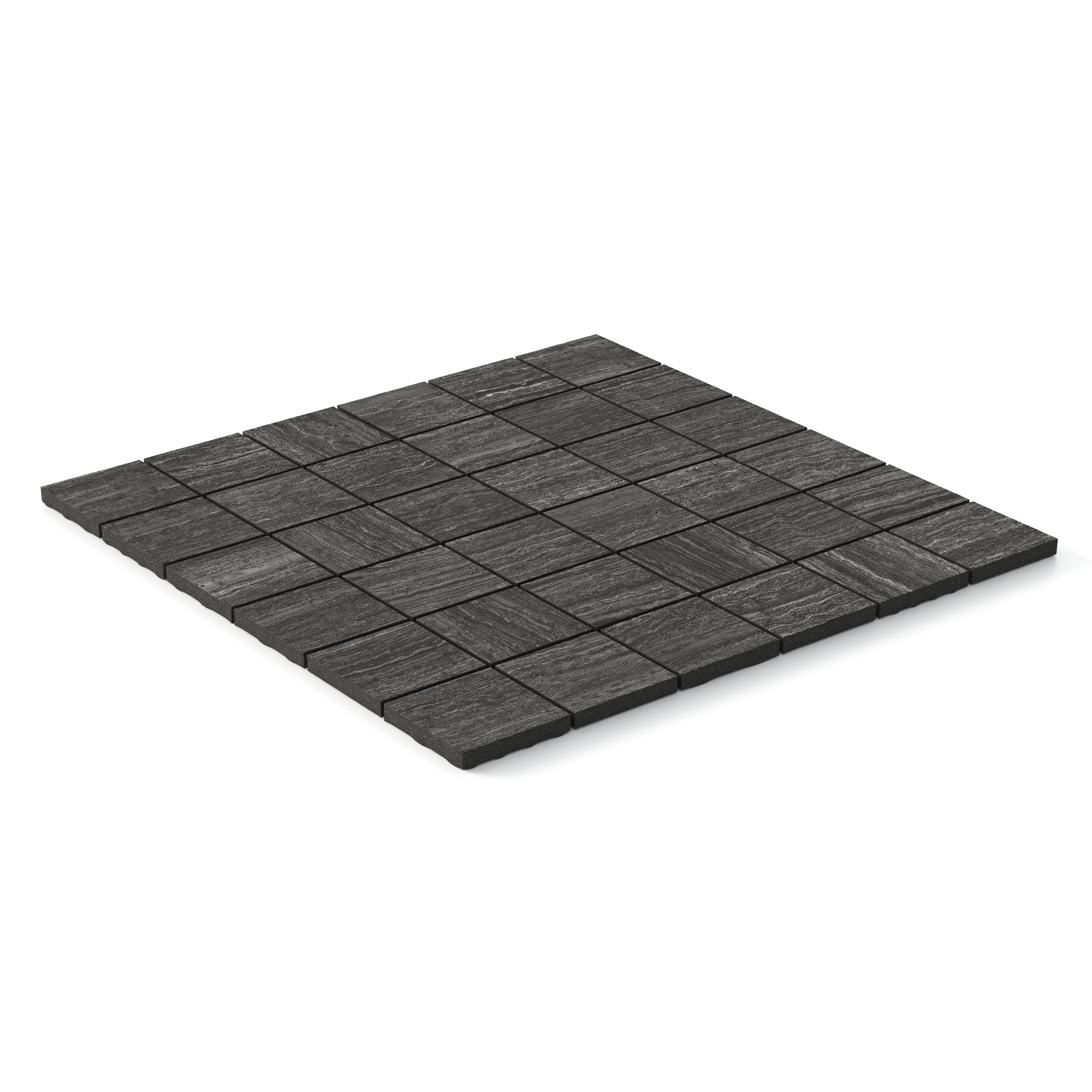 Hendrix 2x2 Matte Porcelain Mosaic Tile in Coal