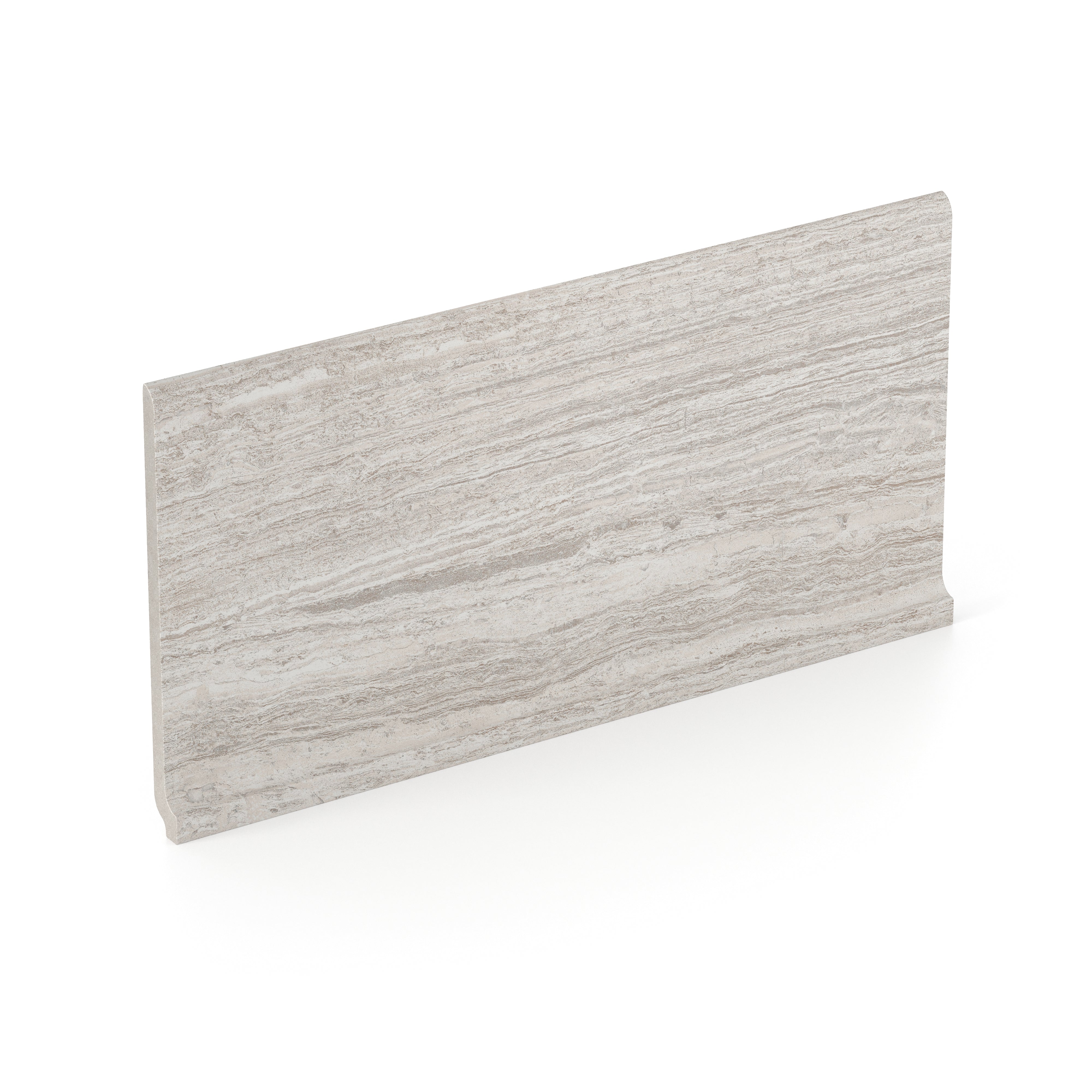 Hendrix 6x12 Matte Porcelain Cove Base Tile in Taupe