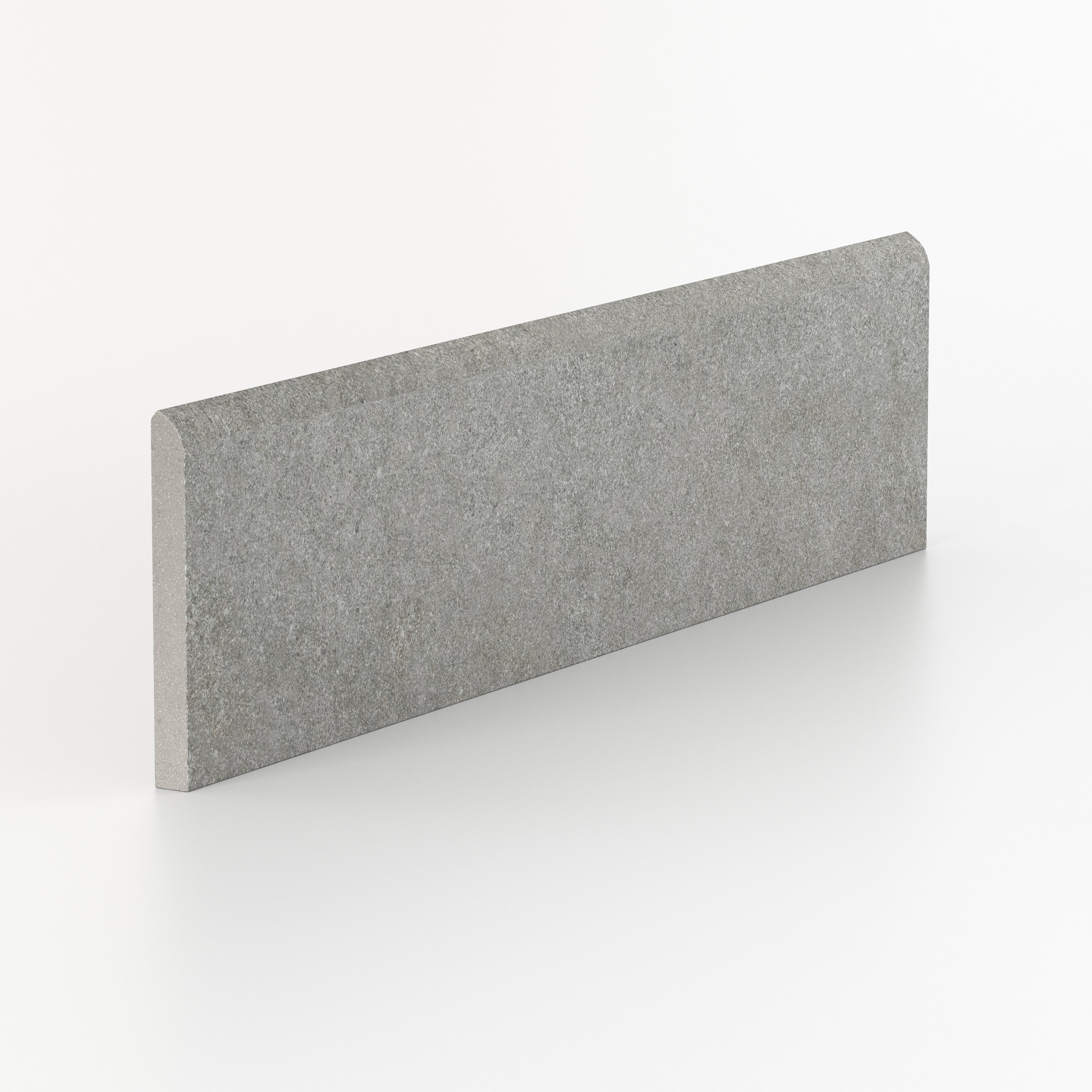 Shea 3x12 Matte Porcelain Bullnose Tile in Stone