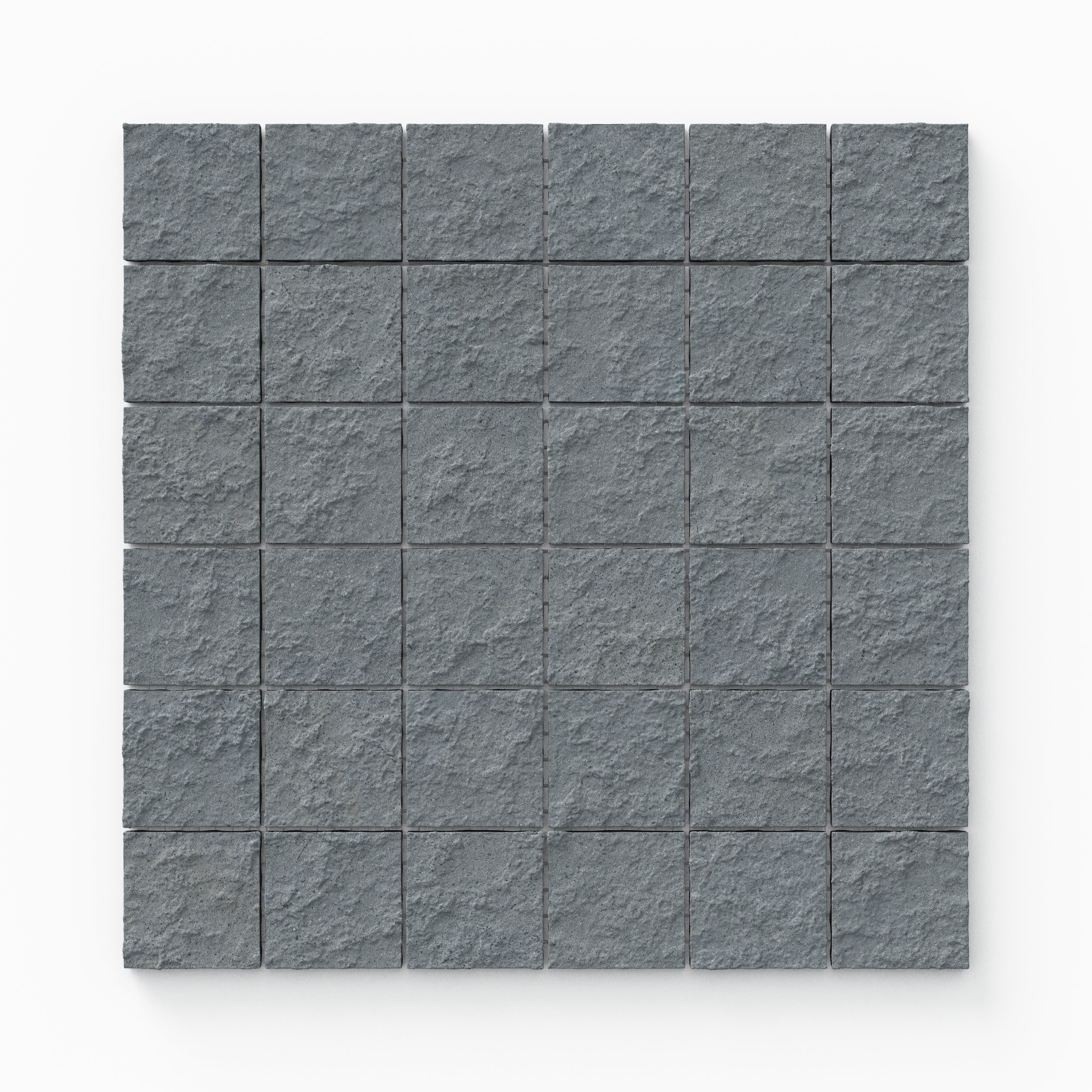 Palmer 2x2 raw porcelain mosaic tile in ocean blue, offering a textured finish and vibrant hue for a striking design statement.