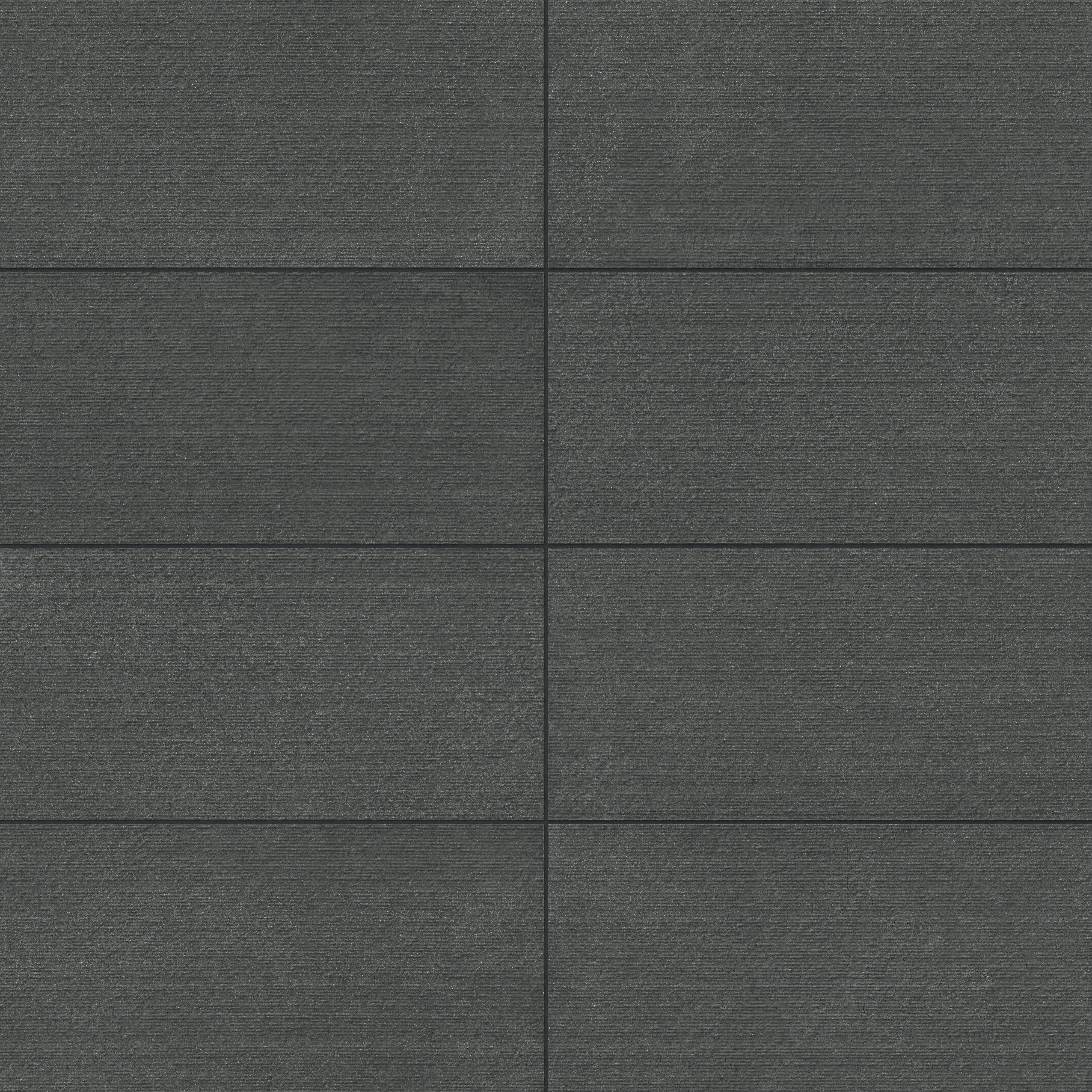 Palmer 12x24 chiseled porcelain tile in nero, featuring a bold dark tone for modern and dramatic interiors.