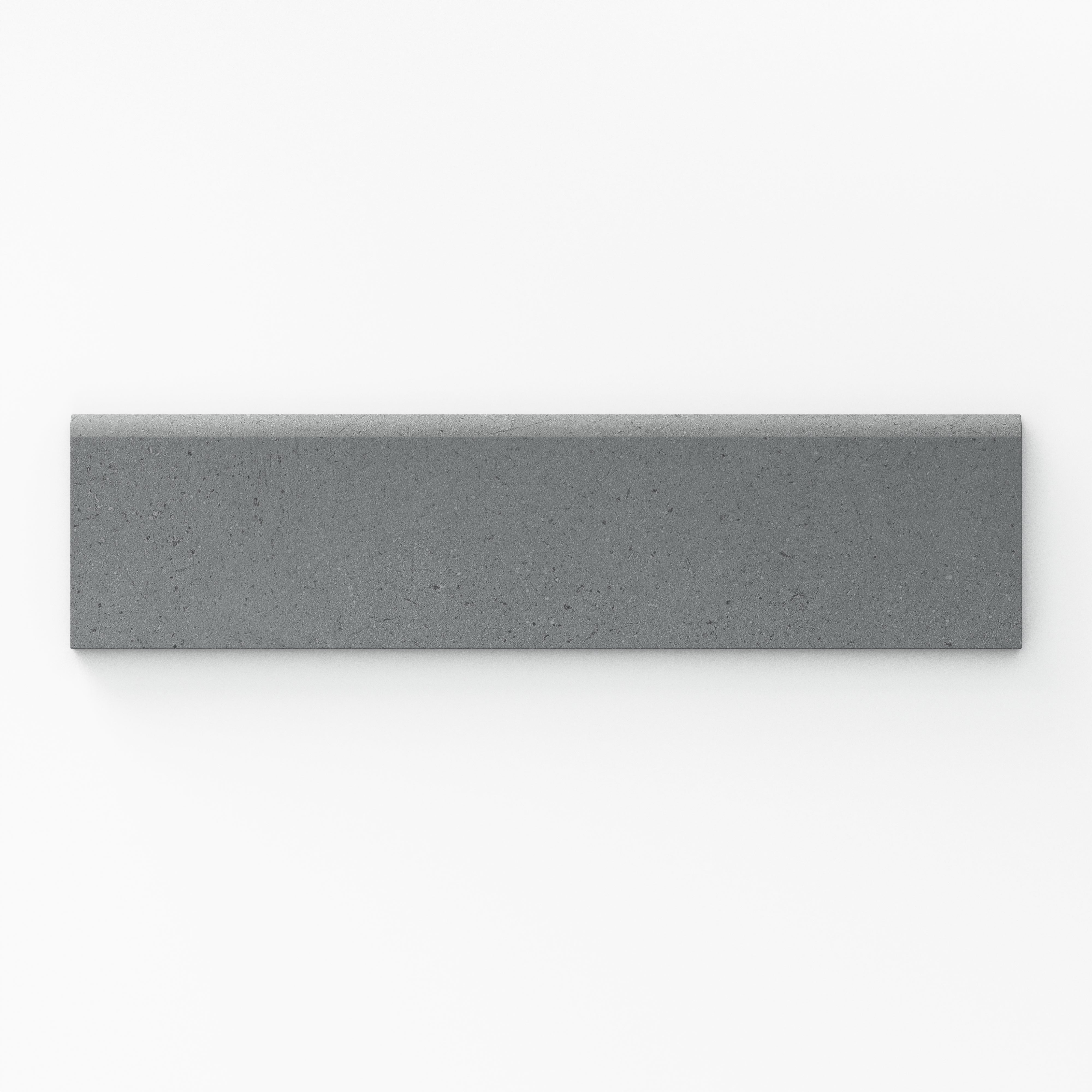 Palmer 3x12 matte porcelain bullnose tile in grey, delivering a soft neutral tone for versatile and elegant designs.