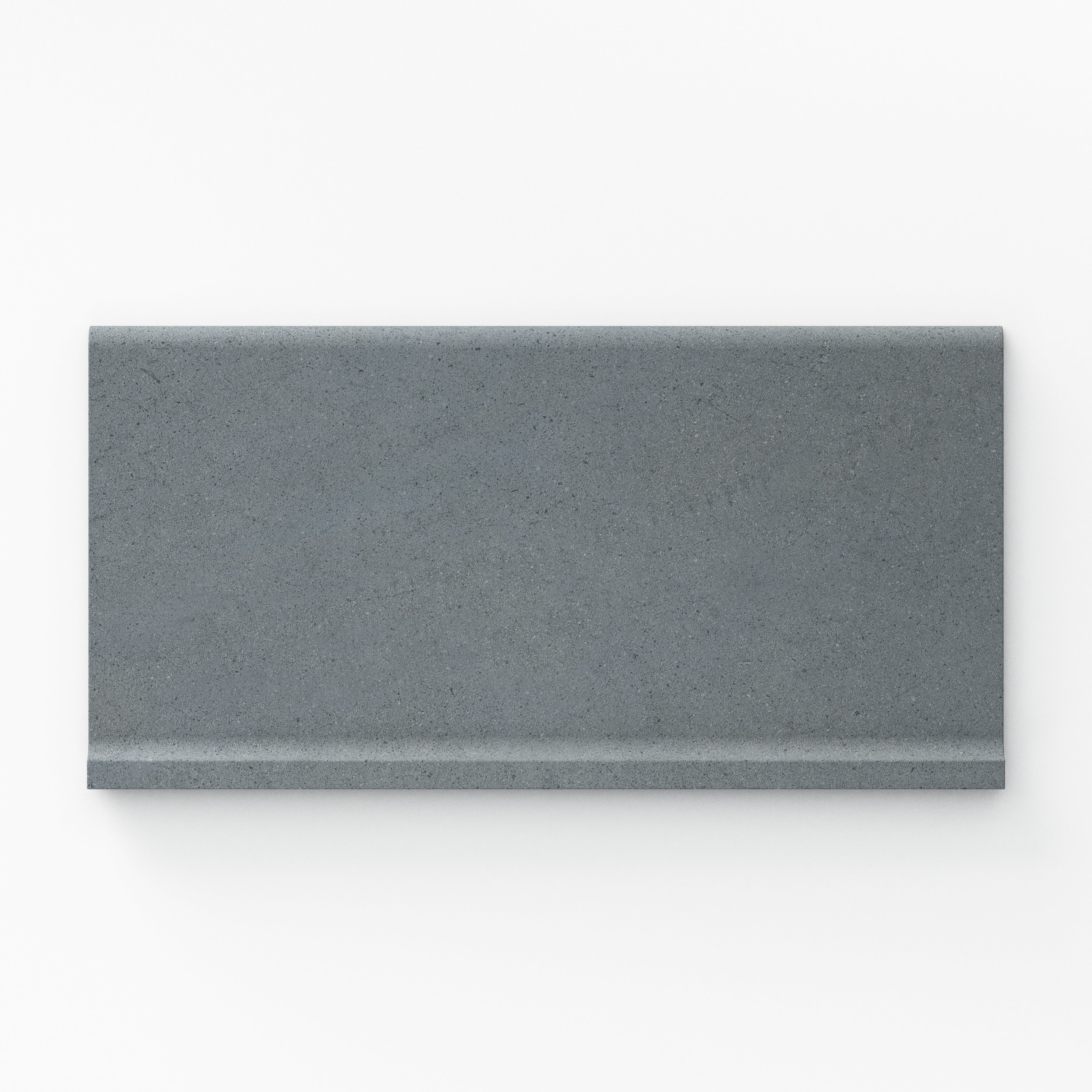 Palmer 6x12 matte porcelain cove base tile in ocean blue, featuring a rich and calming tone perfect for coastal-inspired interiors.