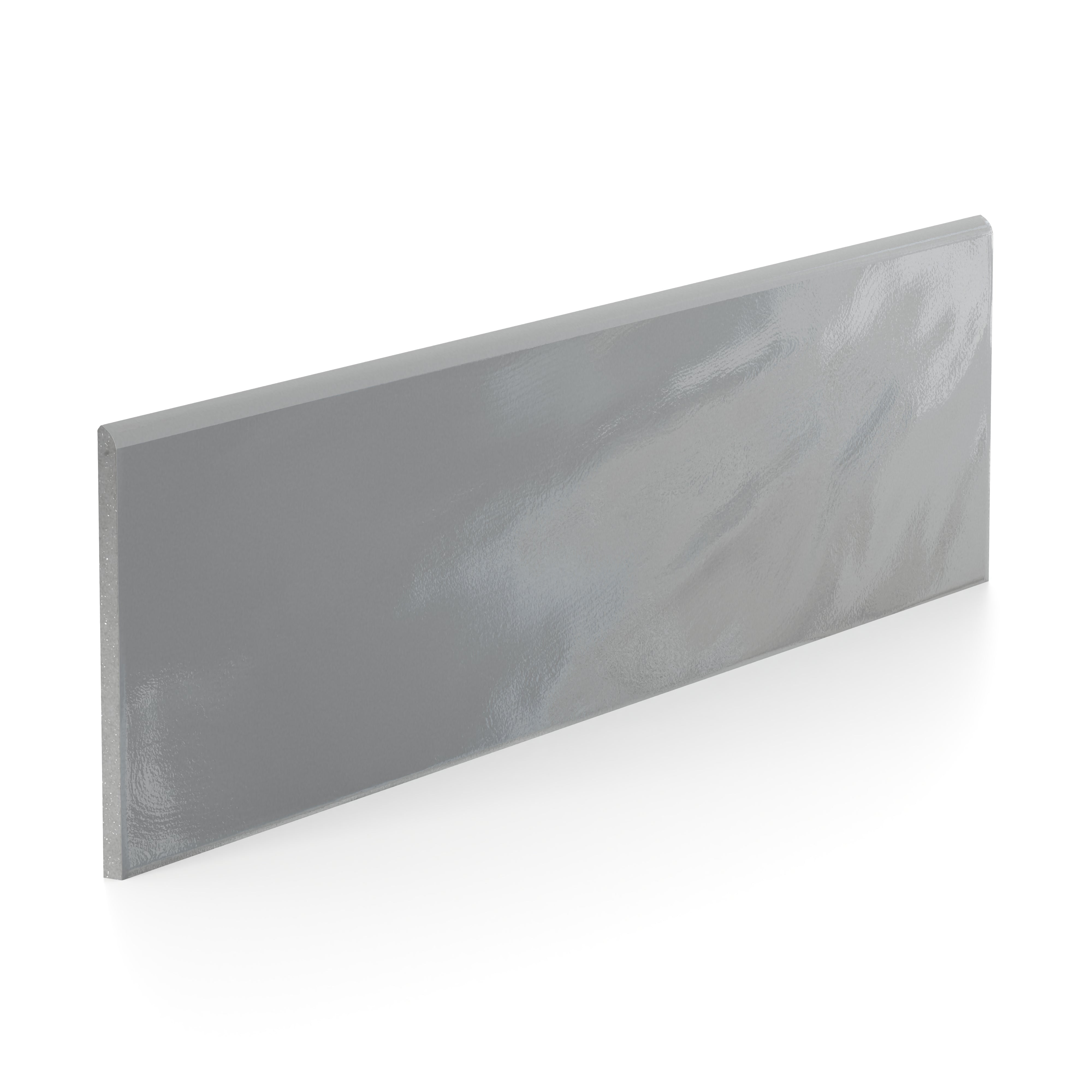 Palmer 6x24 Glossy Porcelain Bullnose Tile in Storm
