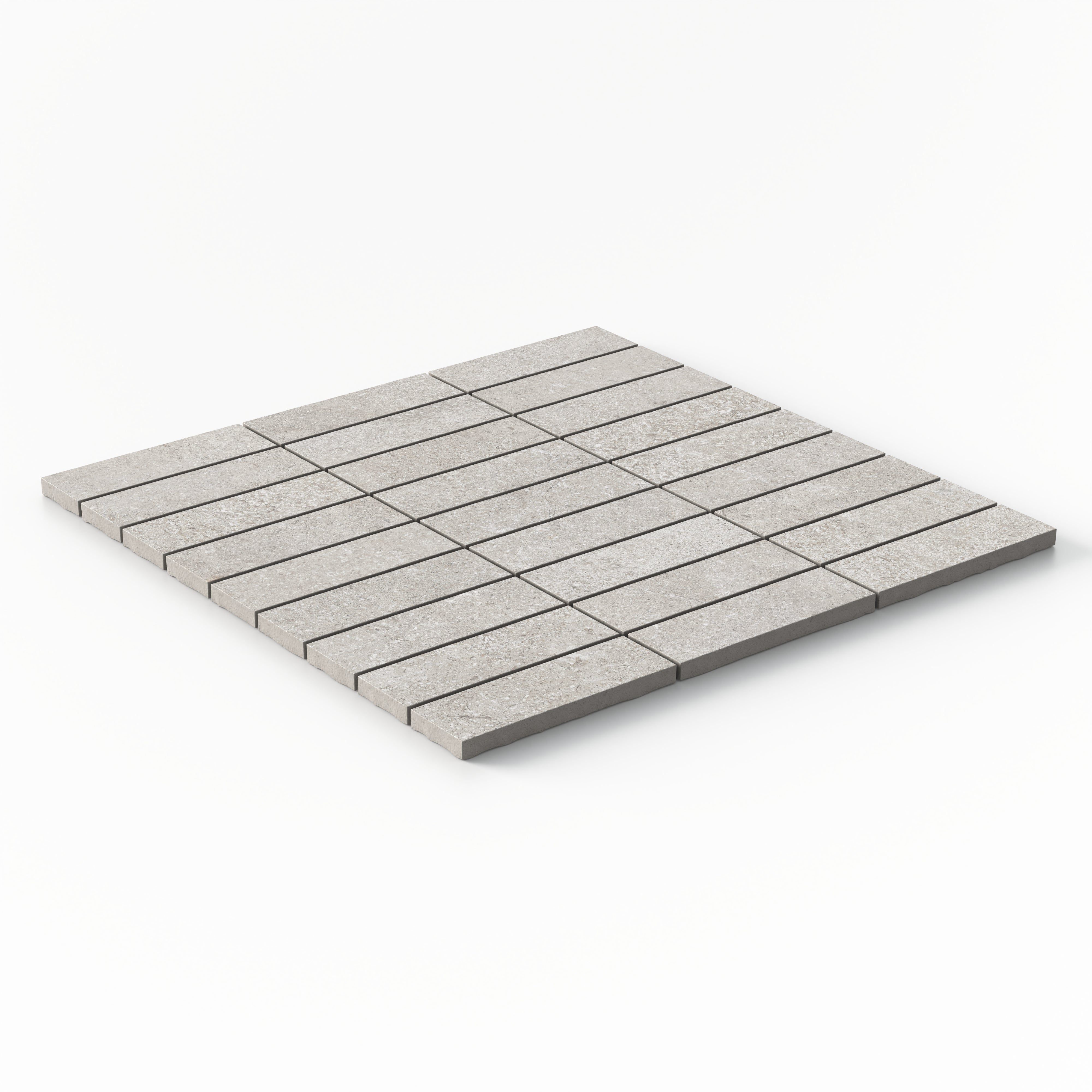 Adeline 1x4 Matte Porcelain Mosaic Tile in Taupe