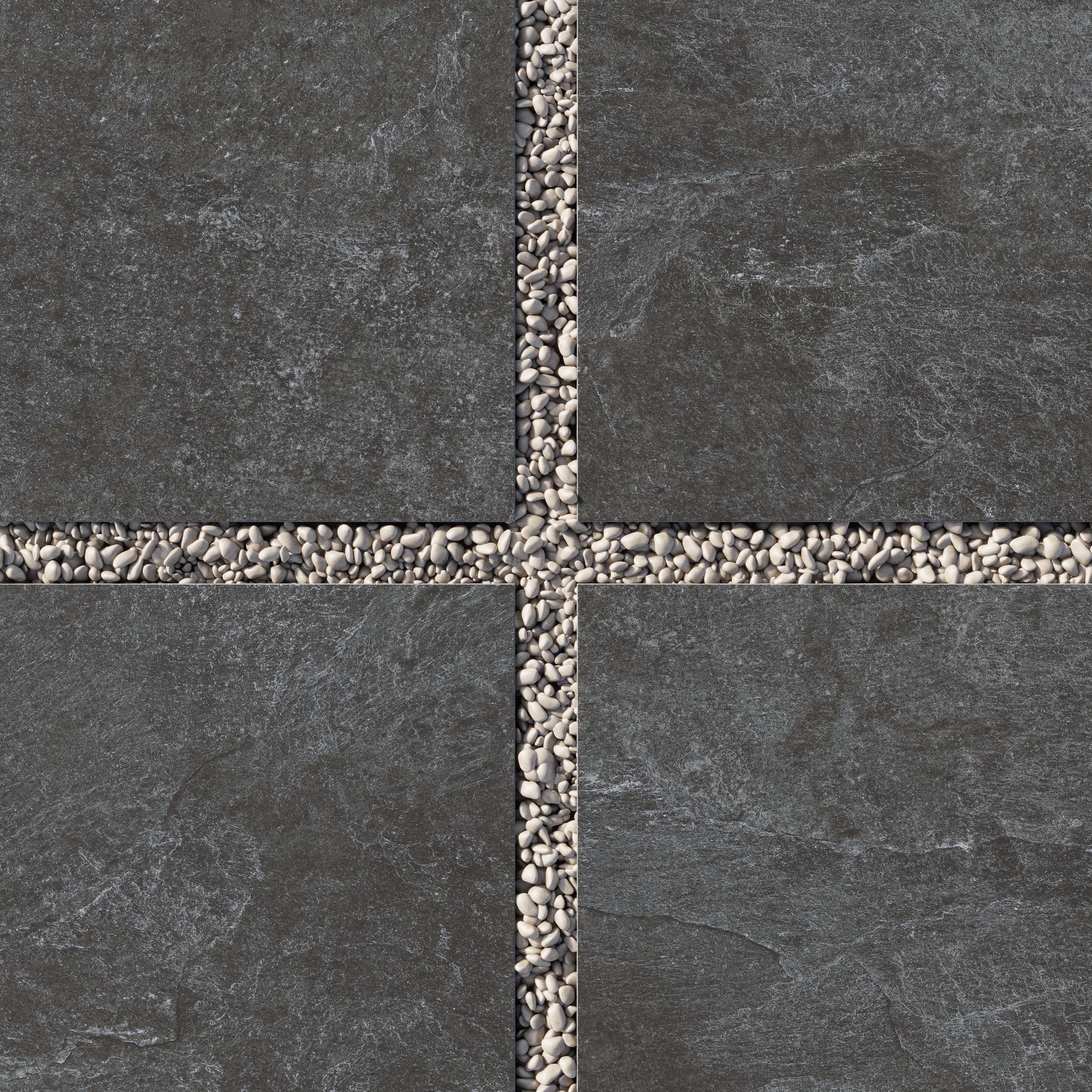 Dawson 24x24 Grip Porcelain 2cm Paver Tile in Charcoal