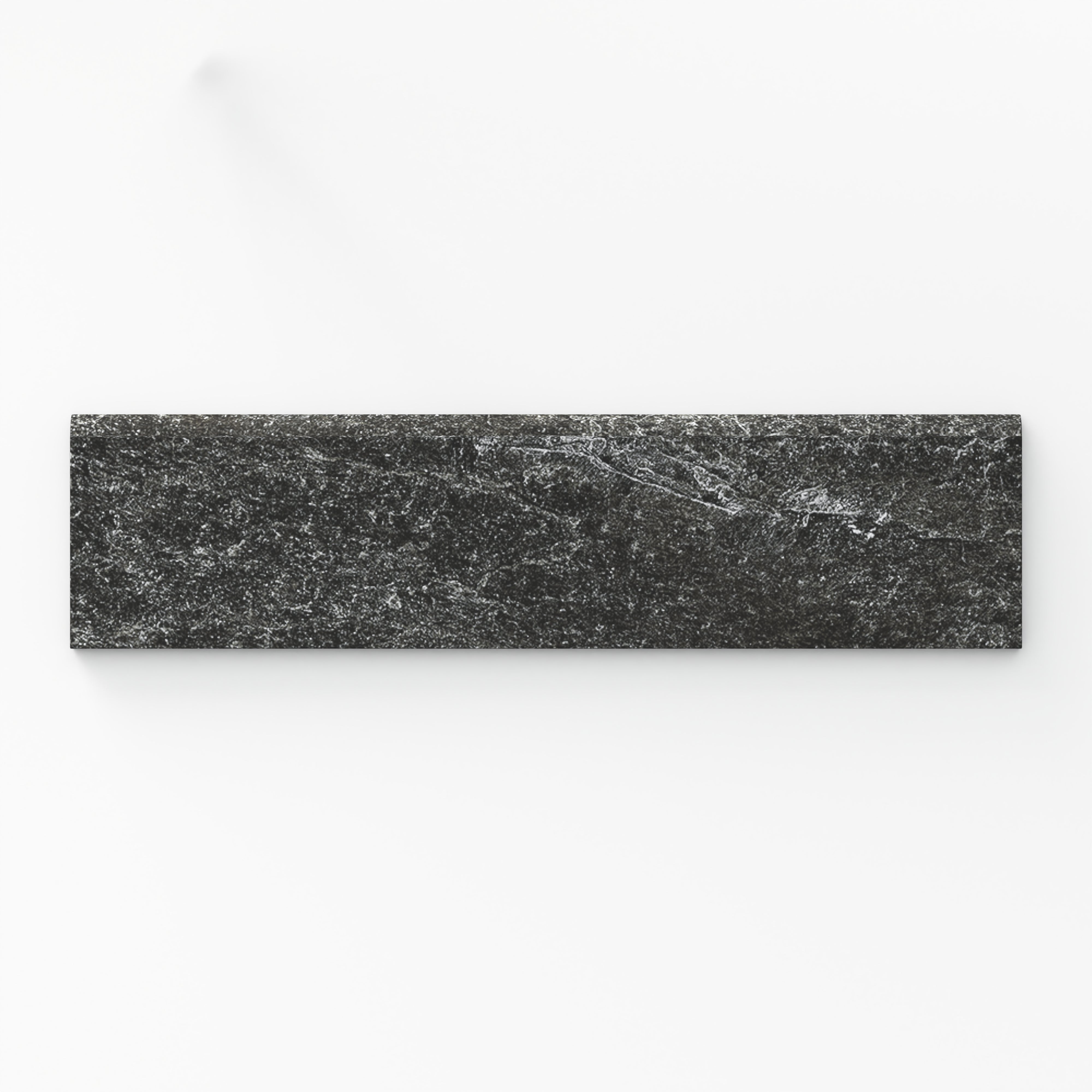 Dawson 3x12 Matte Porcelain Bullnose Tile in Charcoal