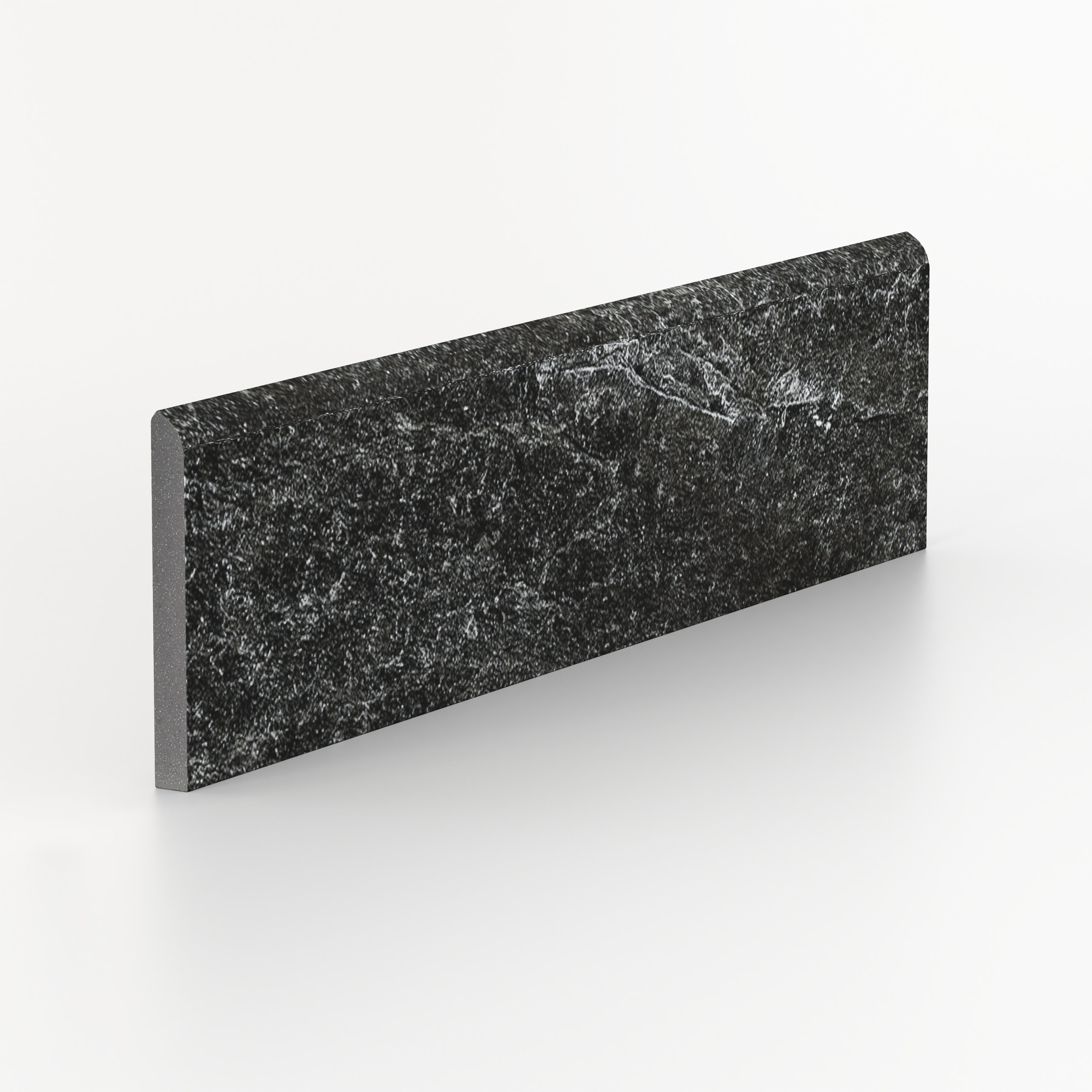 Dawson 3x12 Matte Porcelain Bullnose Tile in Charcoal