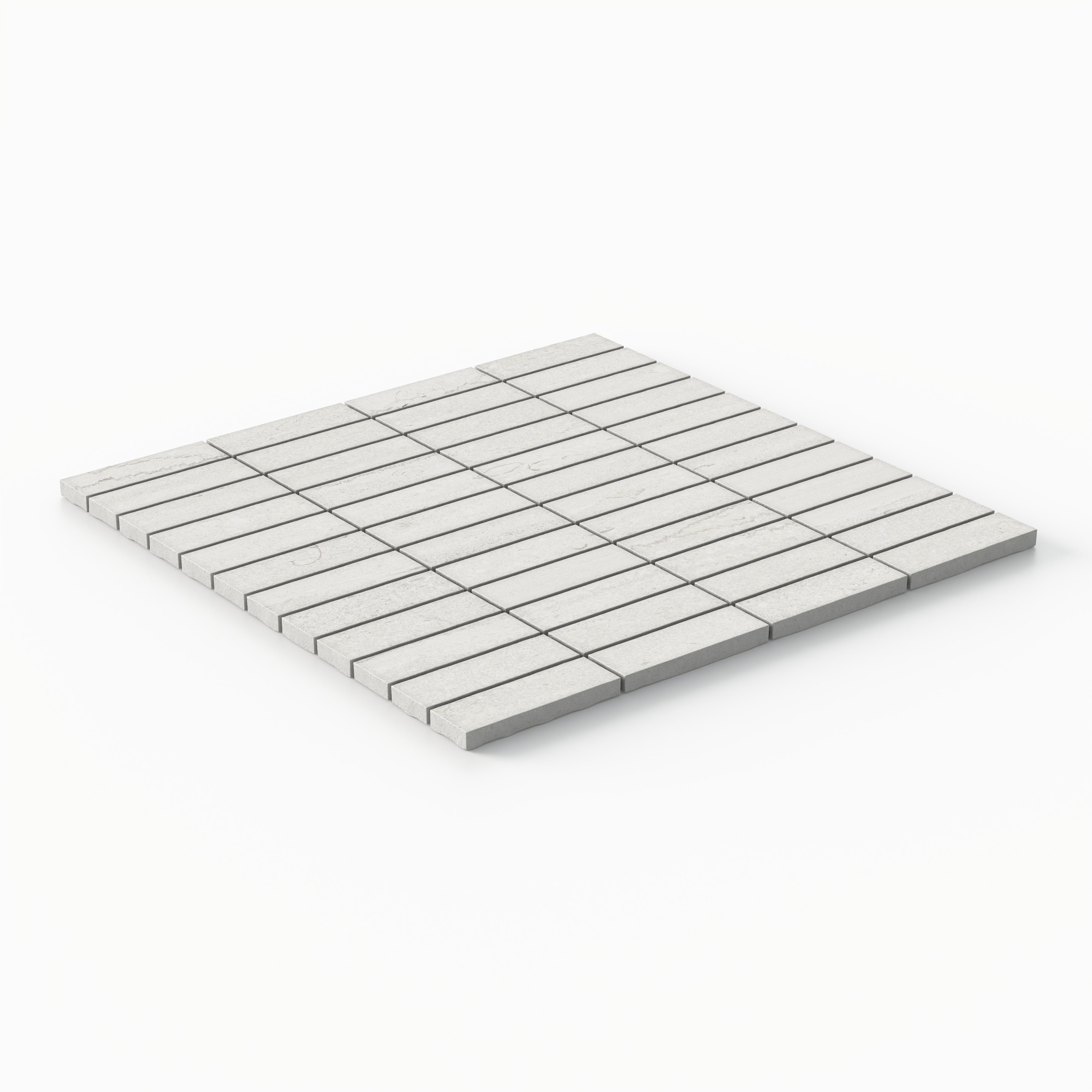 Tatum 1x3 Matte Porcelain Mosaic Tile in Vein-Cut Straw