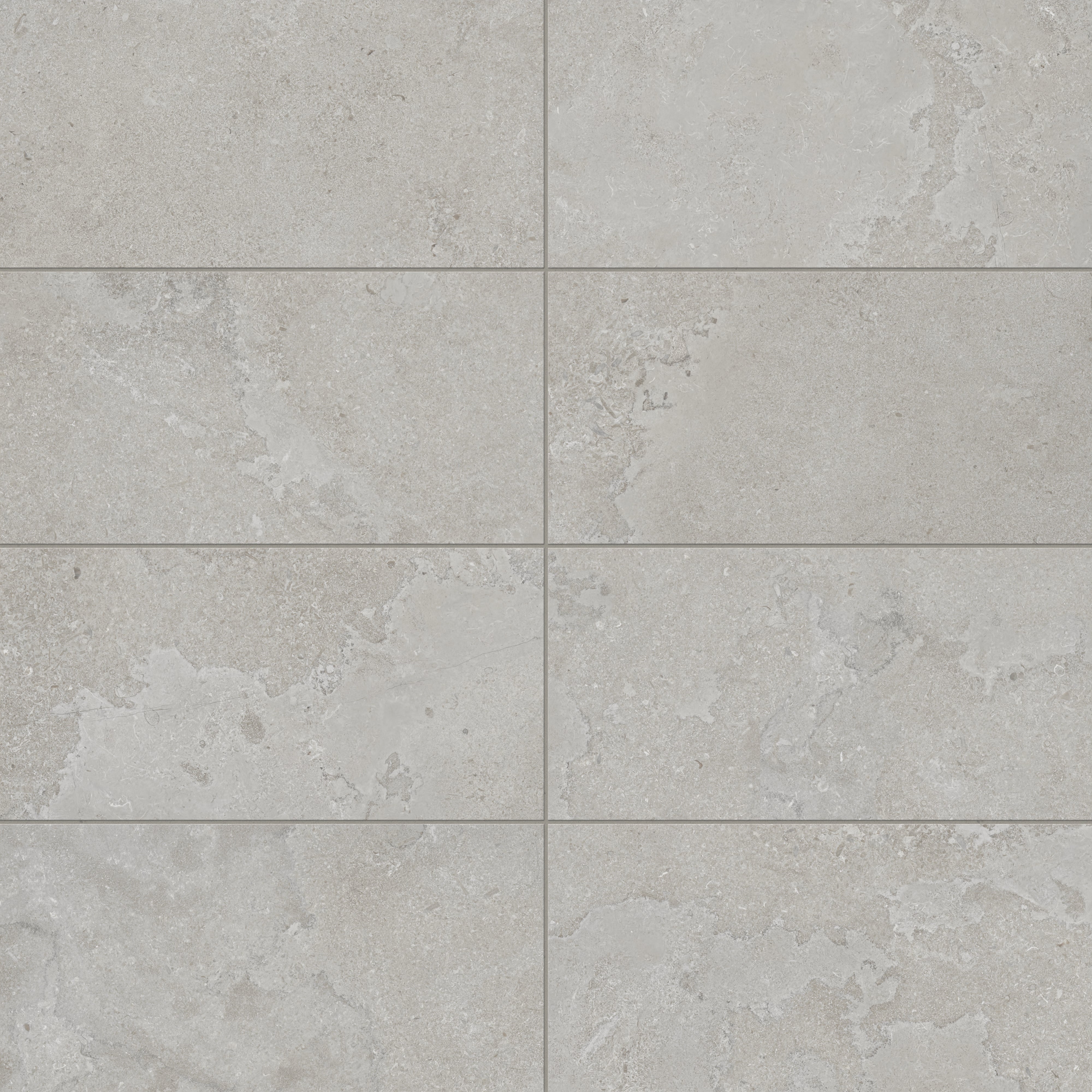 Sophisticated 12x24 matte porcelain tile in a soft taupe shade with cross-cut detailing, offering a natural stone-inspired look for versatile designs.