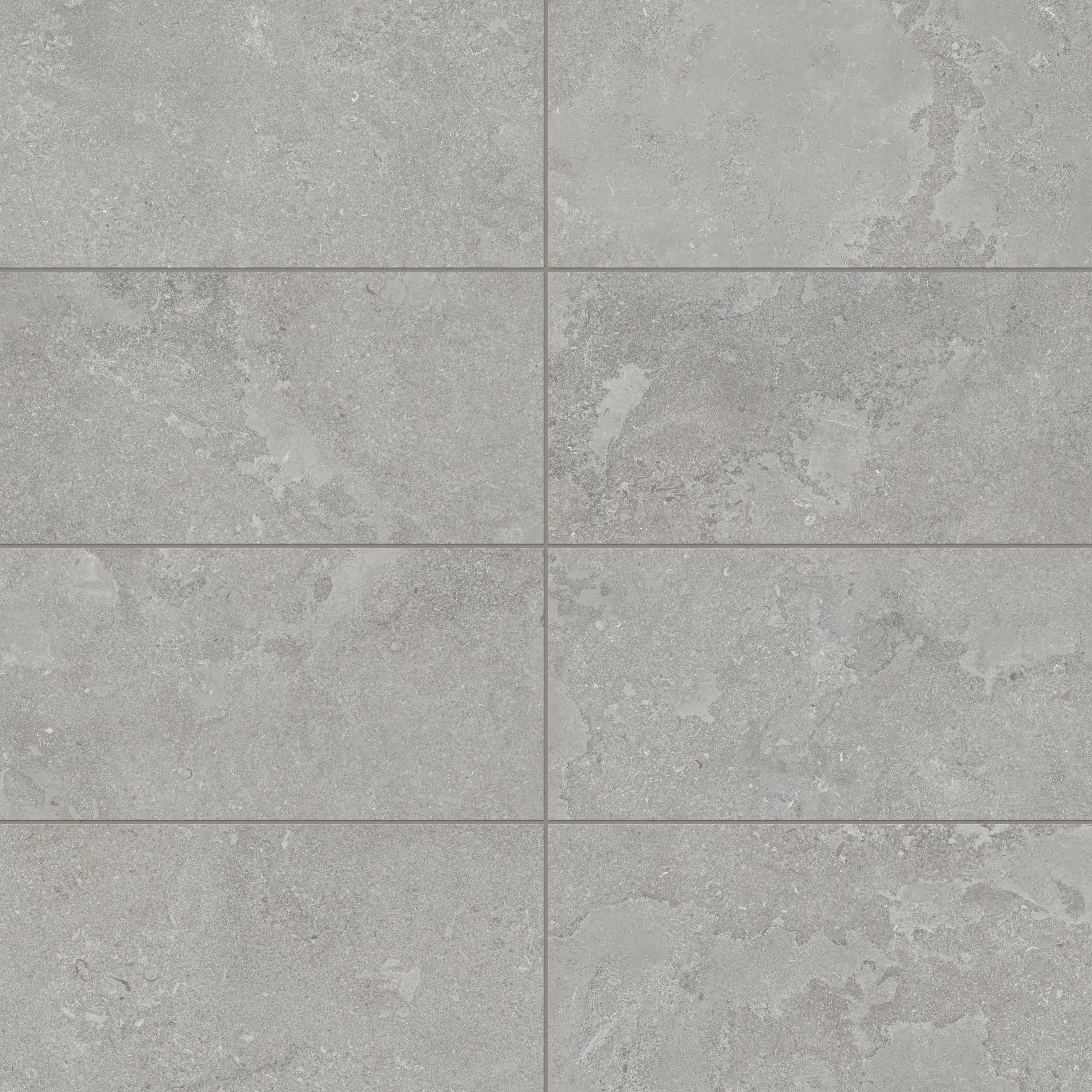 Elegant 12x24 matte porcelain tile in an ash-gray tone with subtle cross-cut patterns, evoking a natural stone-like aesthetic for modern spaces.