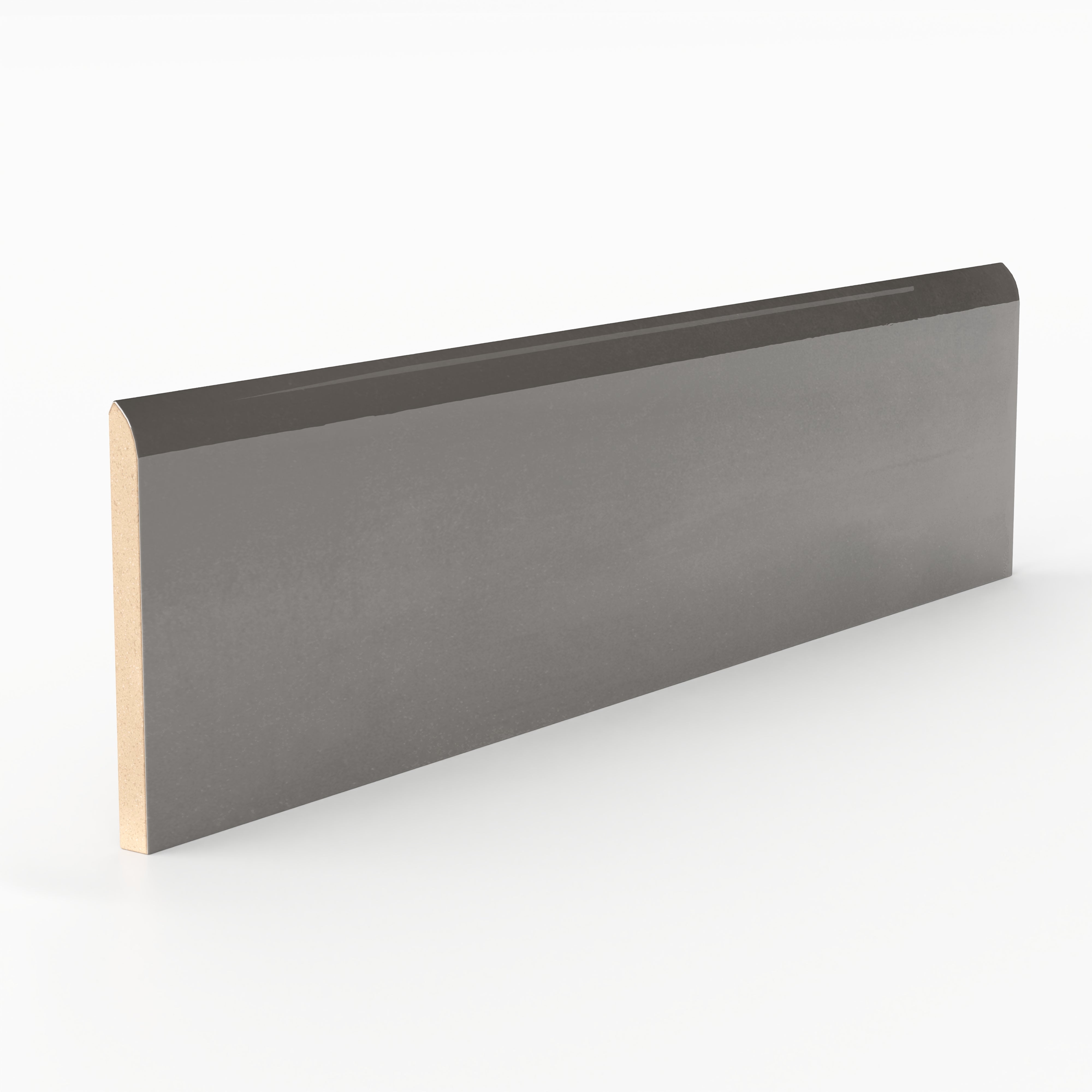 Josie 3x10 Bullnose Glossy Ceramic Tile in Smoke