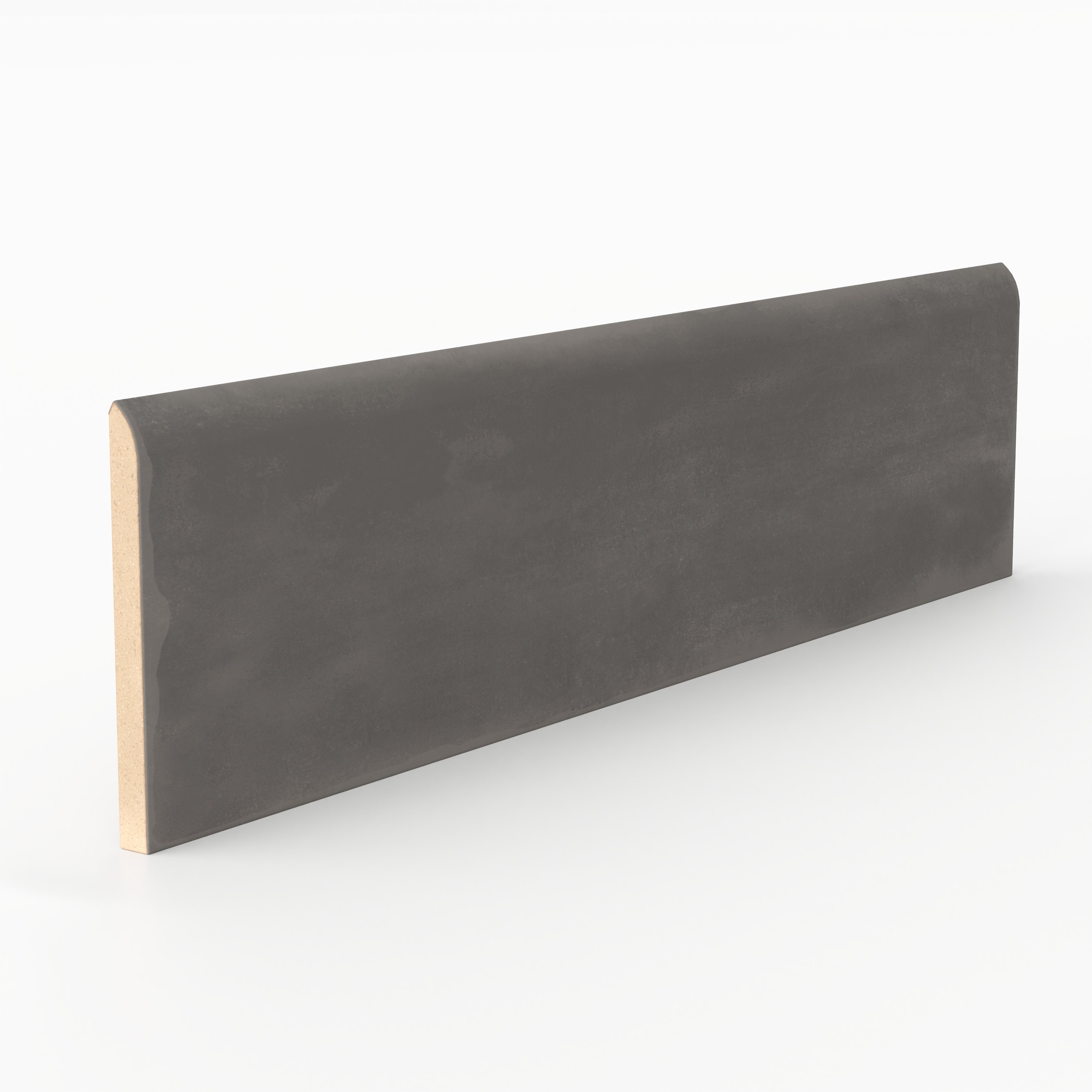 Josie 3x10 Bullnose Matte Ceramic Tile in Smoke