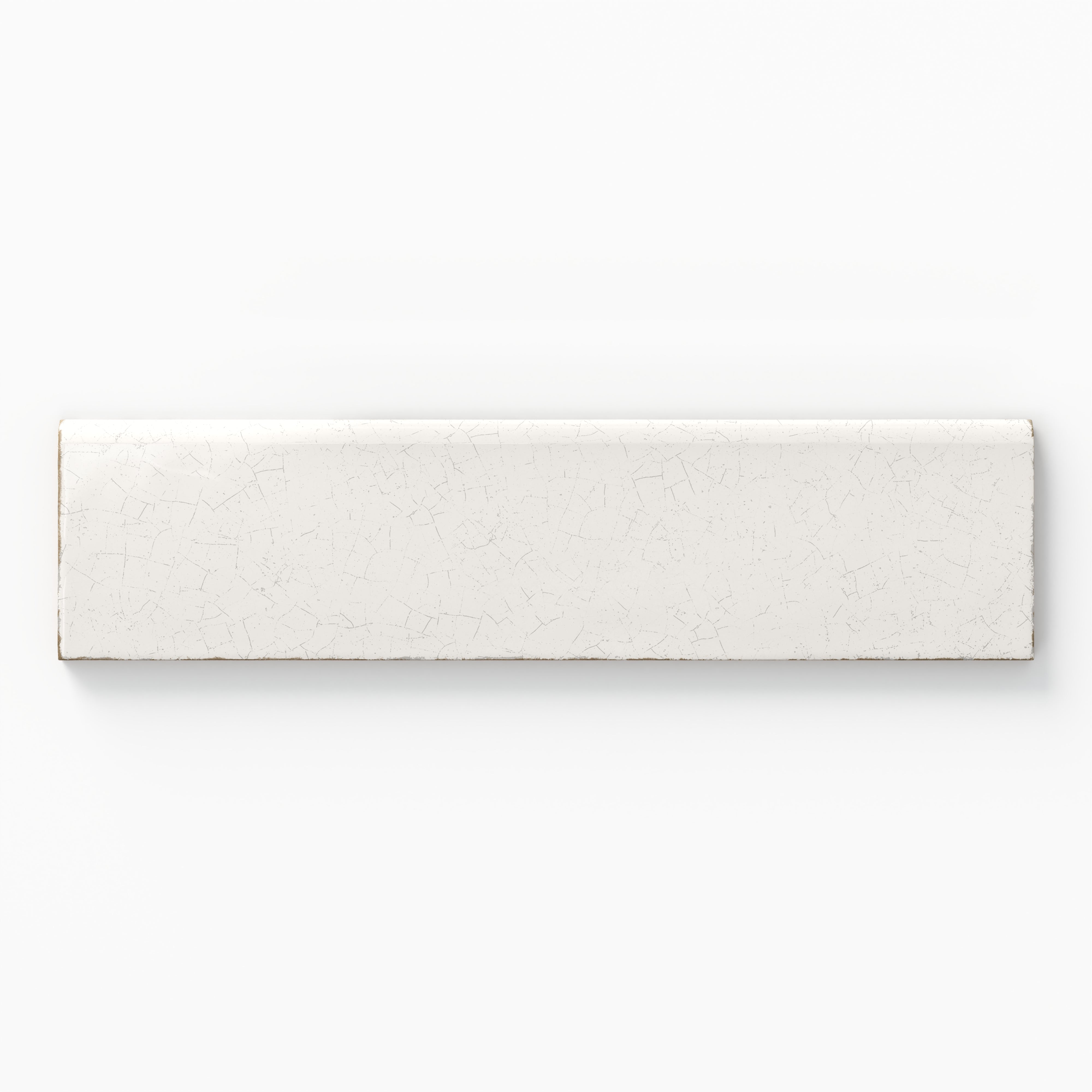 Josie 3x12 Bullnose Crackled Ceramic Tile in Pearl