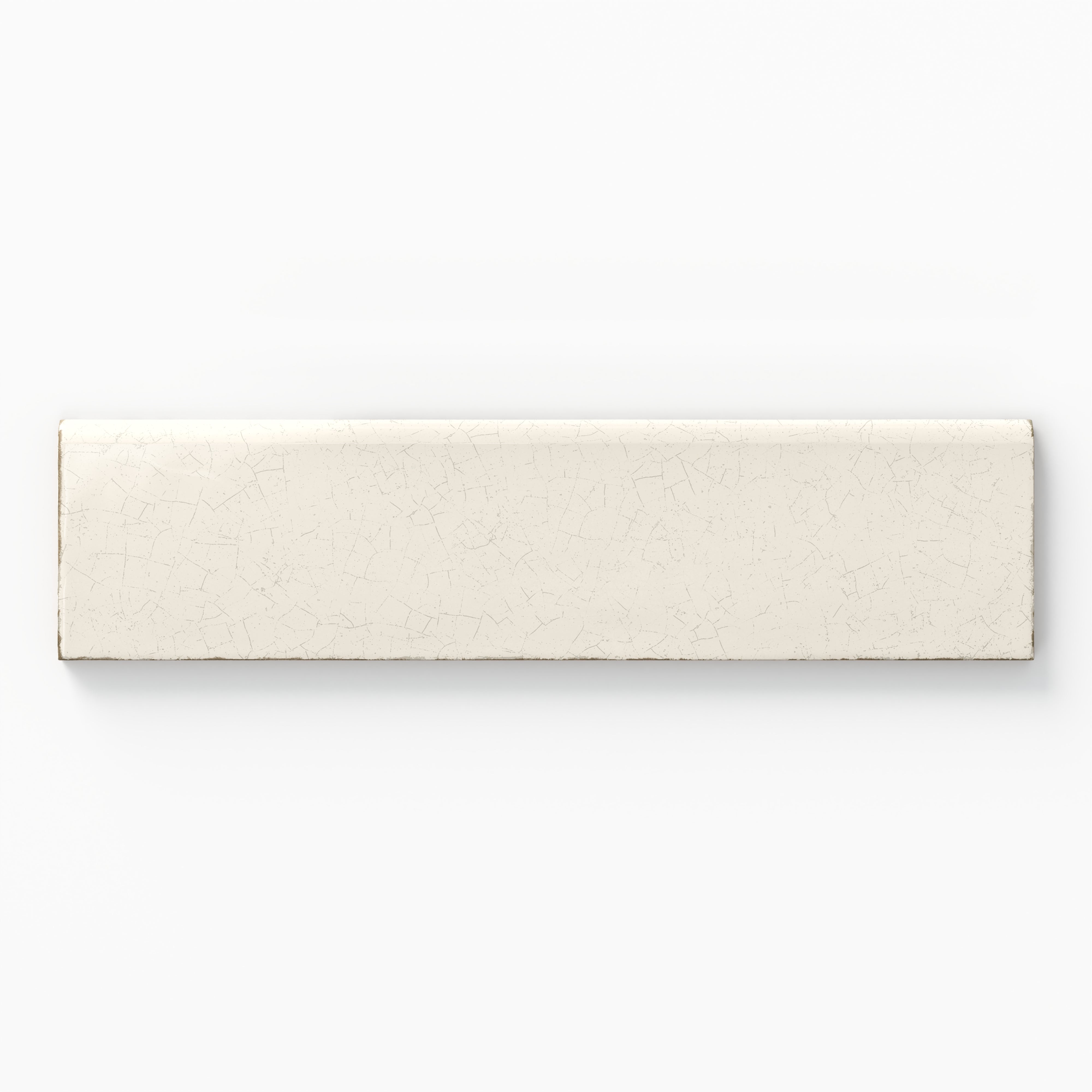 Josie 3x12 Bullnose Crackled Ceramic Tile in Cream