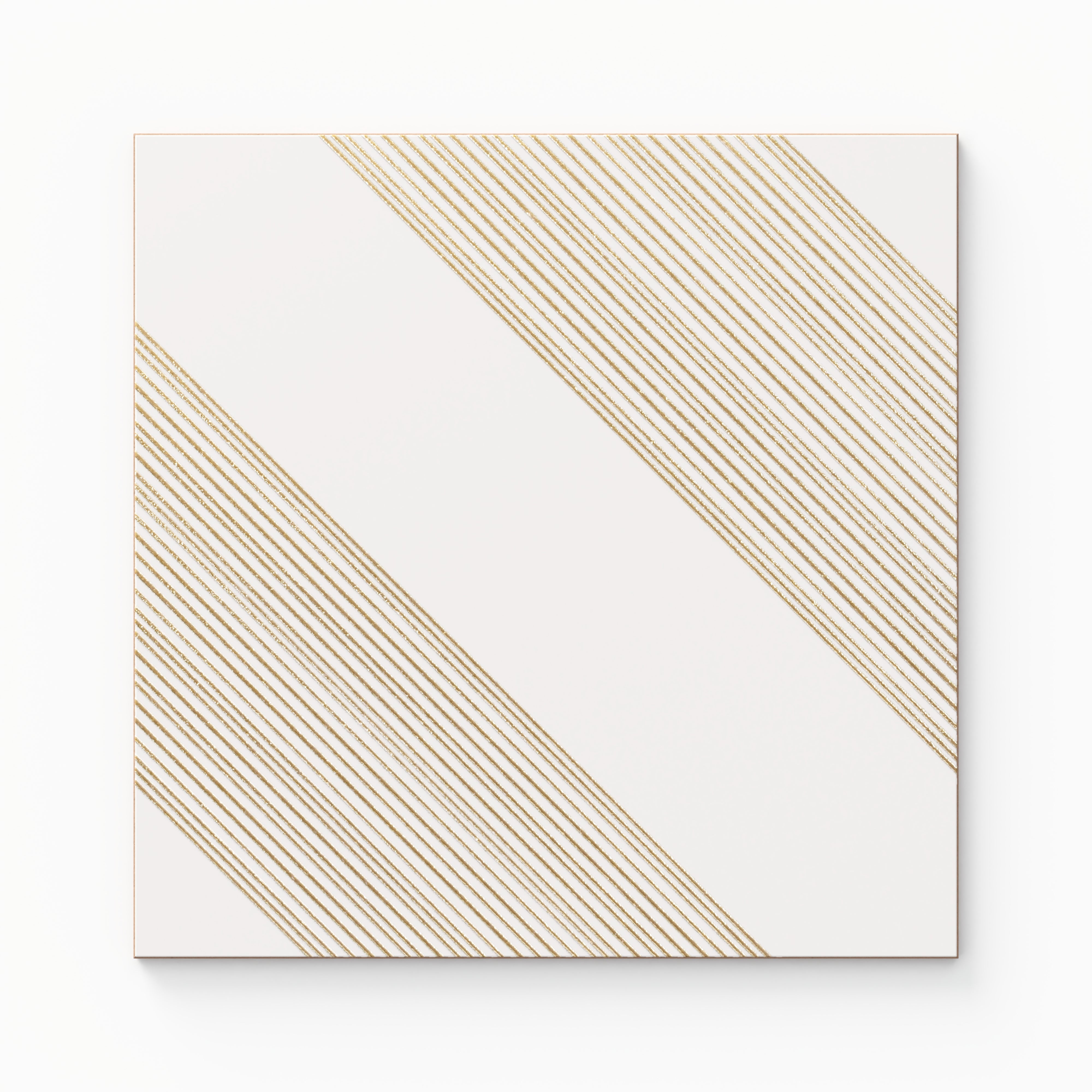 Estelle 12 x 12 Satin in White Gold Deco 1 Sample