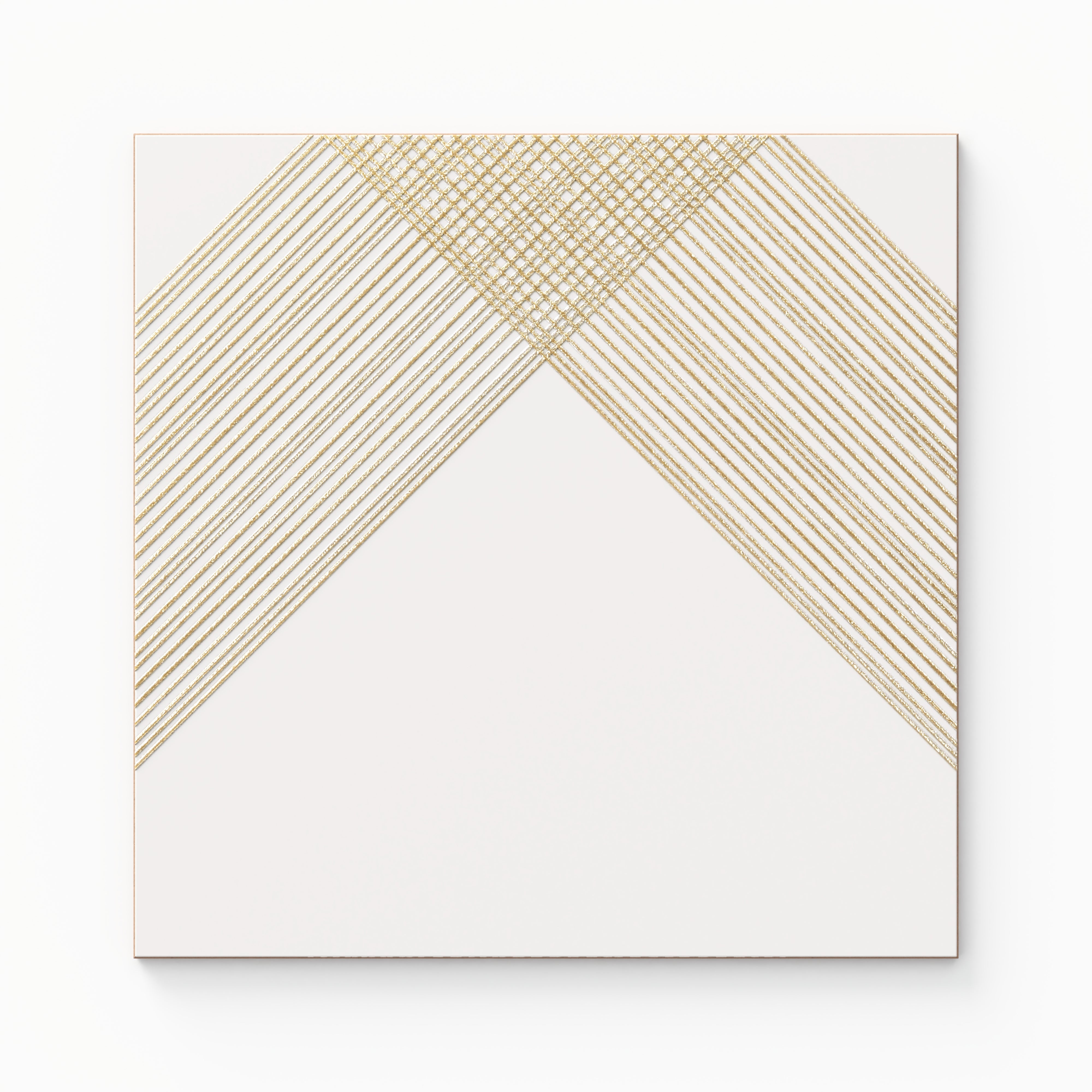 Estelle 12 x 12 Satin in White Gold Deco 2 Sample
